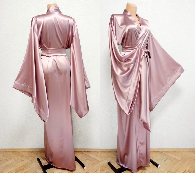 Classic Long Women Bathrobe Custom Made Sleepwear Floor Length Nightg