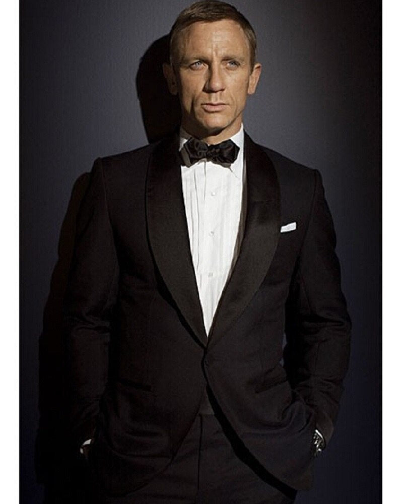Custom Made black mens suits tuxedo jacket men Suit James Bond dress
