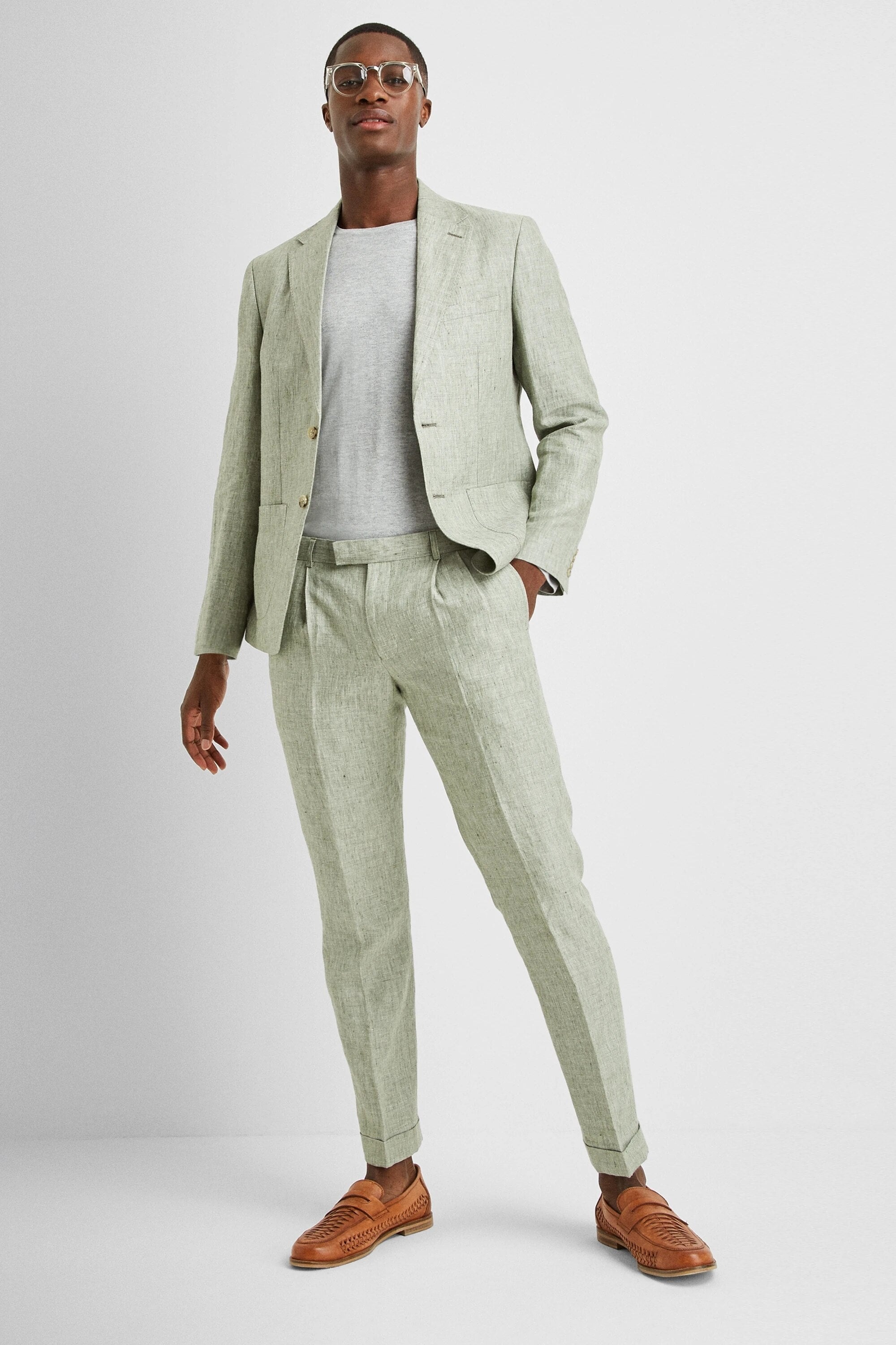 Linen Men Suits For Summer 3 Pieces Costume Homme Latest Design Terno
