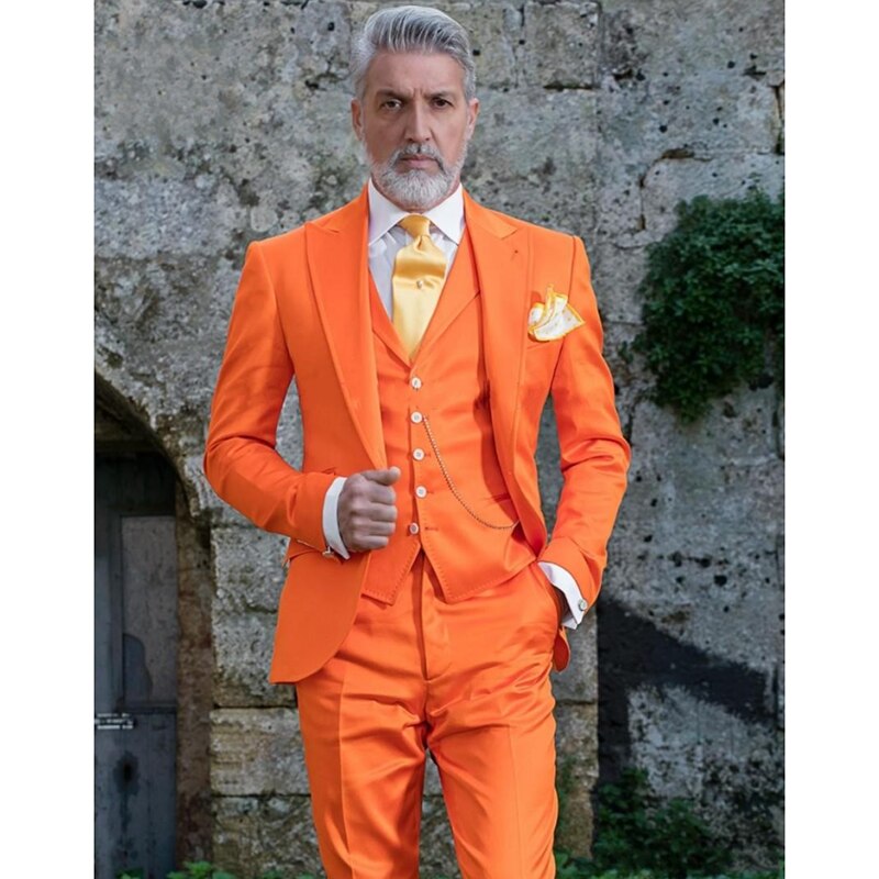 New Design Slim Fit 3 Pieces Suit for Men Custom Made Groomsmen Tuxed