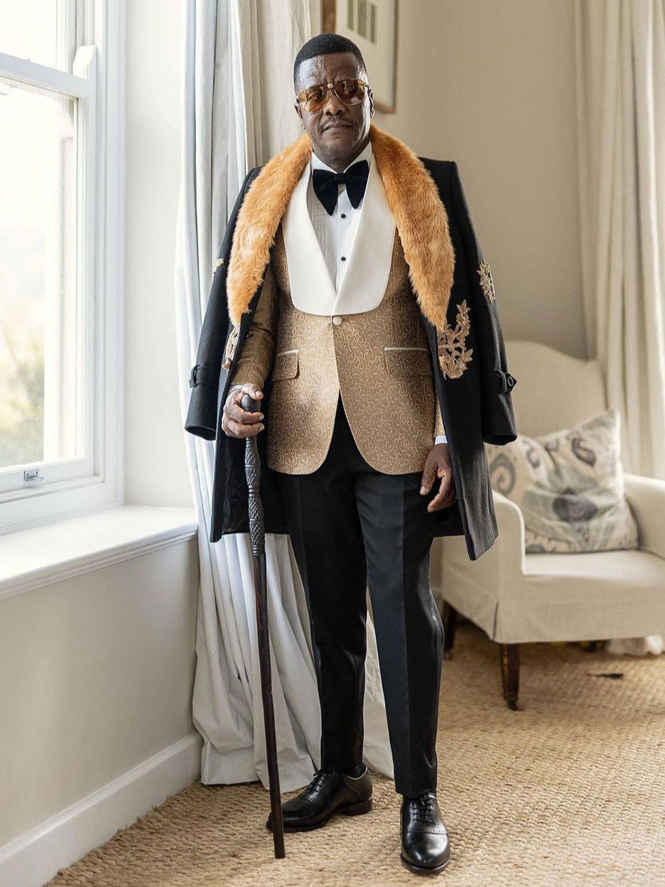 New Luxurious Winter Man Overcoat Long-length Plush Collar Men Suits