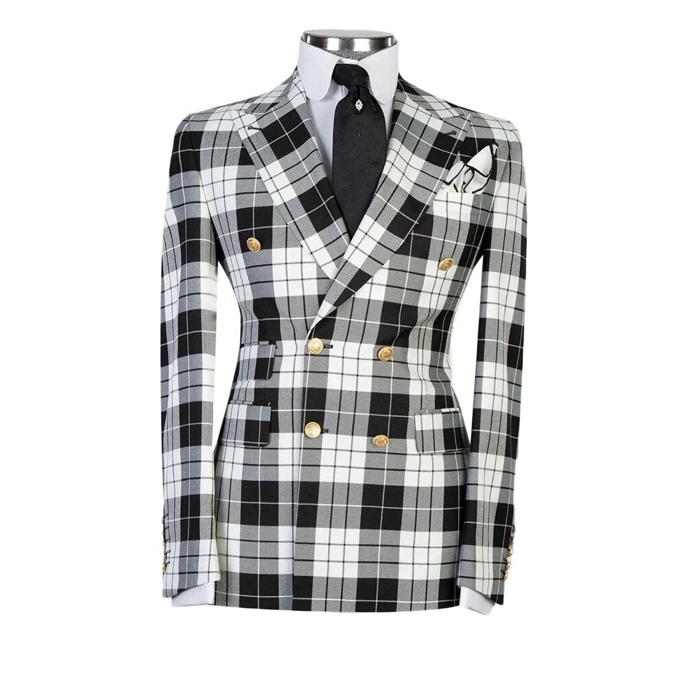 Vintage Men Suits Tailor-Made Tuxedo 2 Pieces Jacket and Pants Blazer