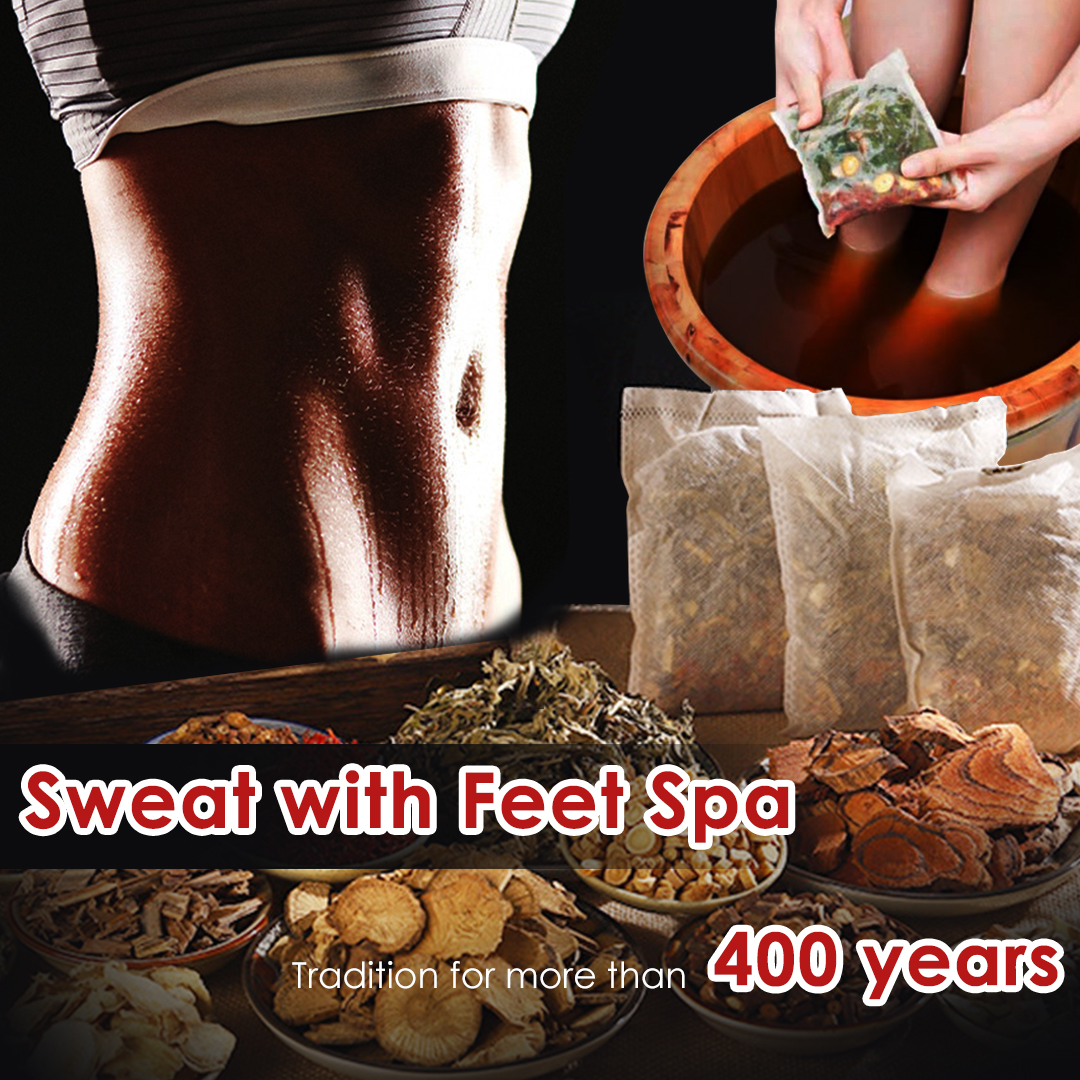 Wormwood Herb Foot Spa Bag 12 Natural Ingredients 10 Patches