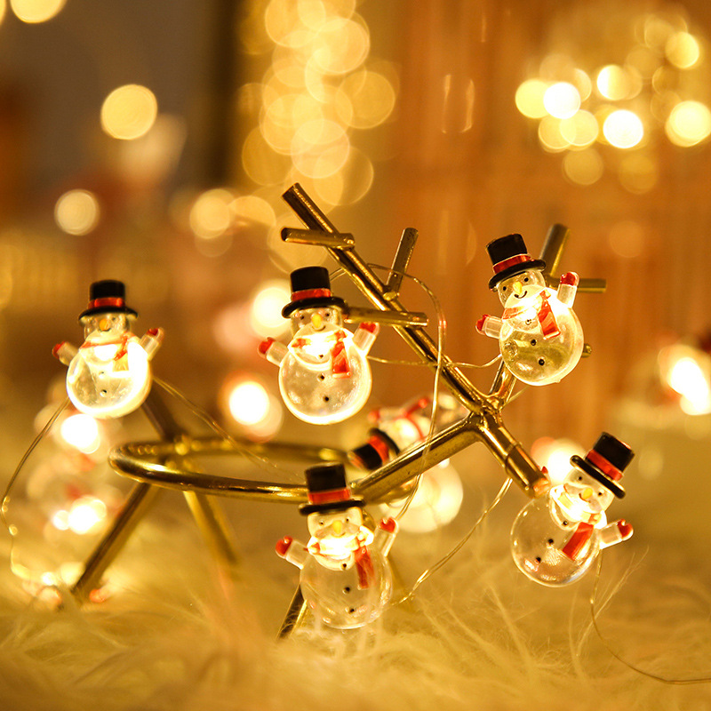 Snowflake Santa Claus LED Garland String Lights Merry Christmas 