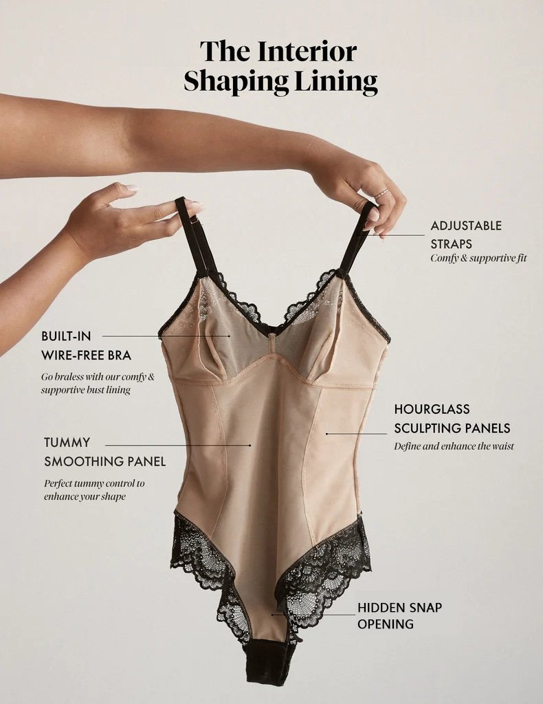 Sexy Lace Tummy Control Bodysuit — Secret Slim Wear