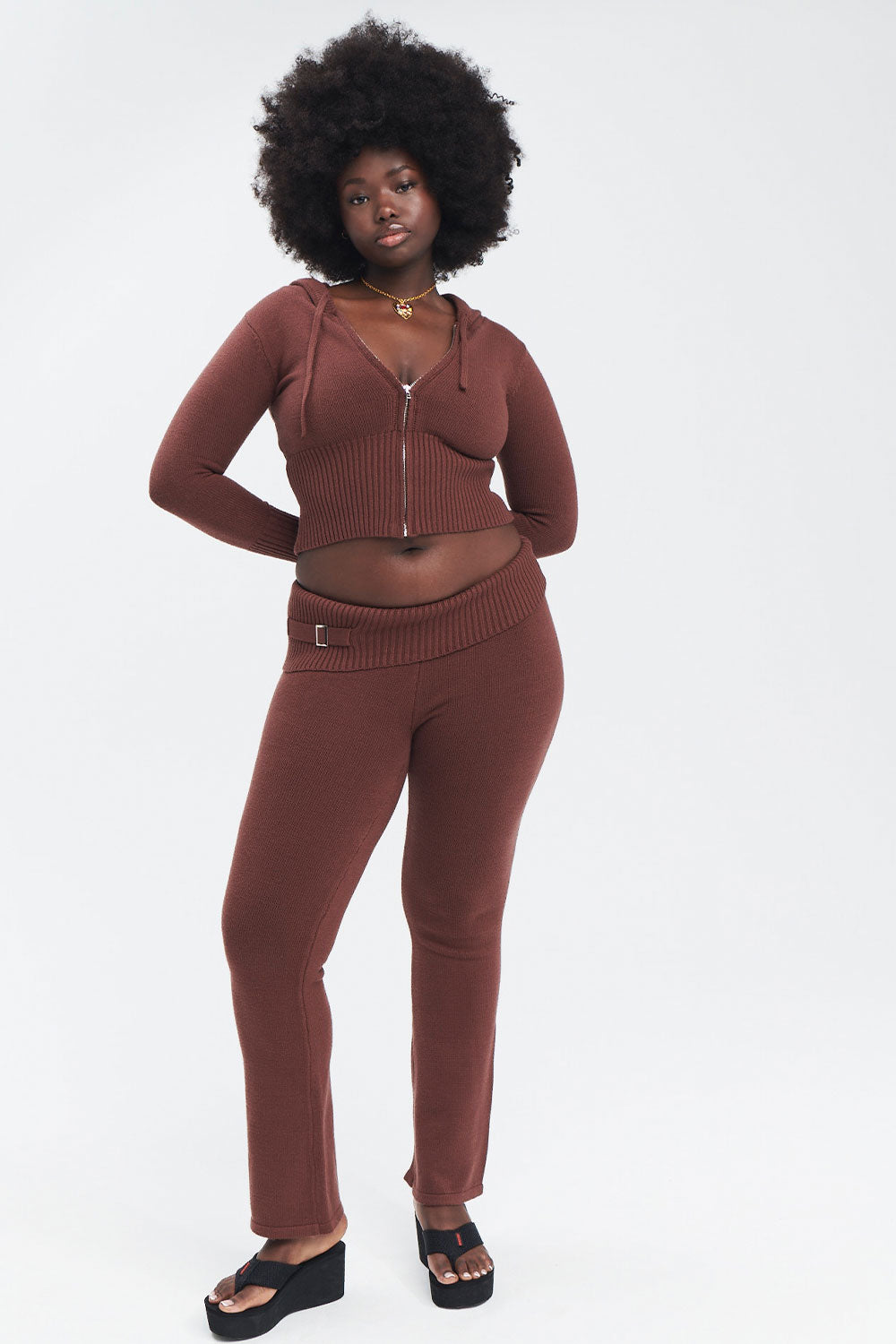 Aimee Cloud Knit Zip Up Hoodie