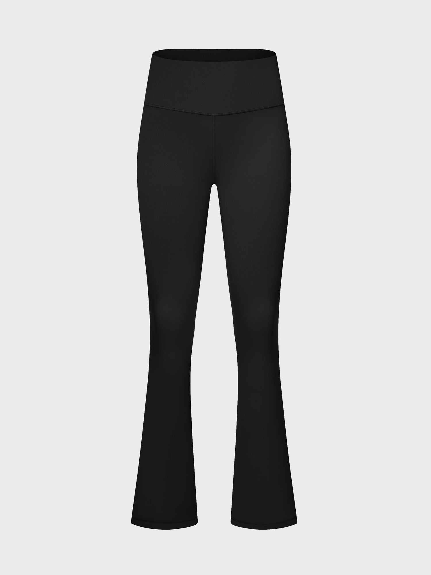 Black Midsize Slim High Stretch Flared Sports Pants Black Flared Leggings outfit for women | Hemwave - Midsize Fashion