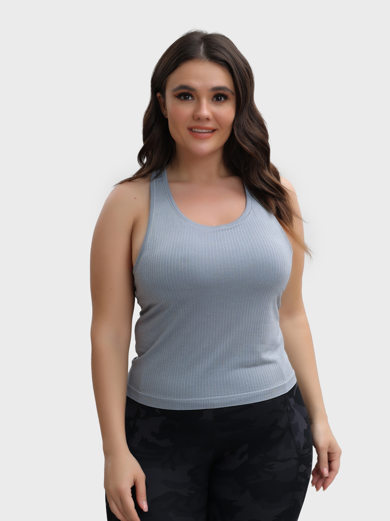 Ribbed Sexy Tank Top Sports Vest