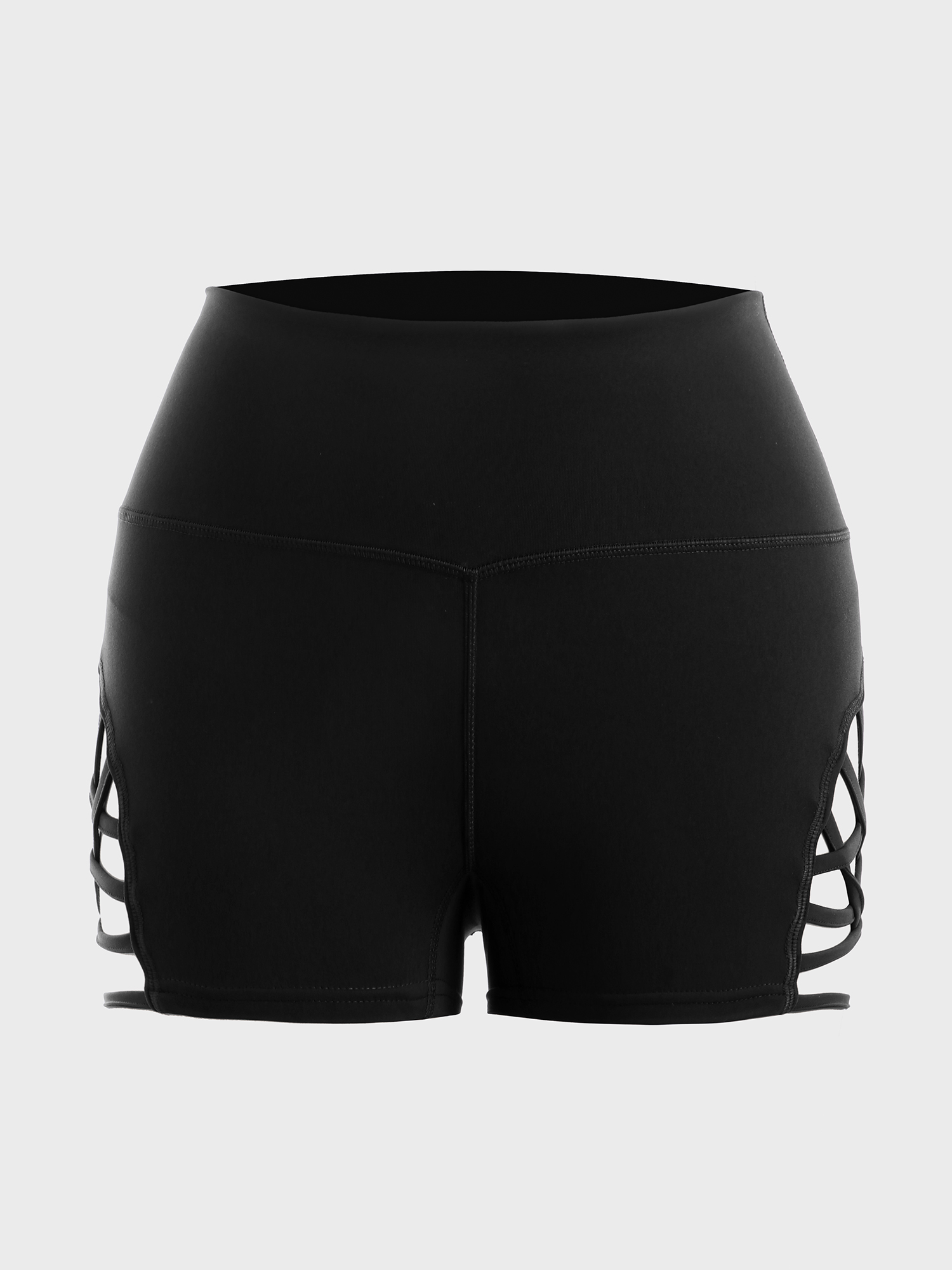 Bold Side Cut-Out Fitness Shorts