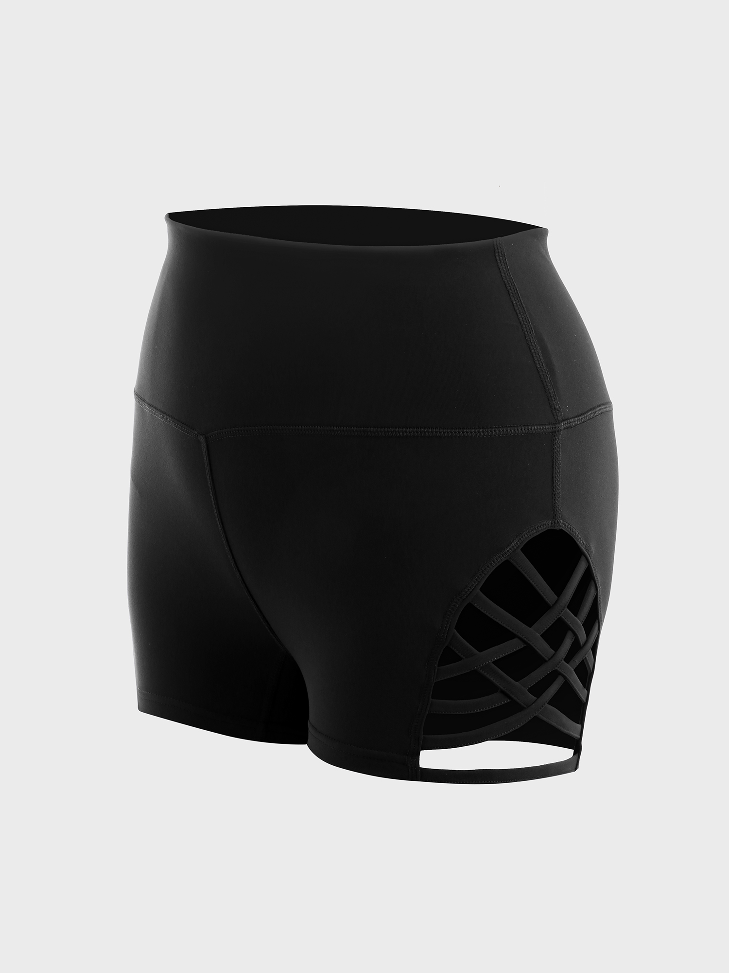 Bold Side Cut-Out Fitness Shorts