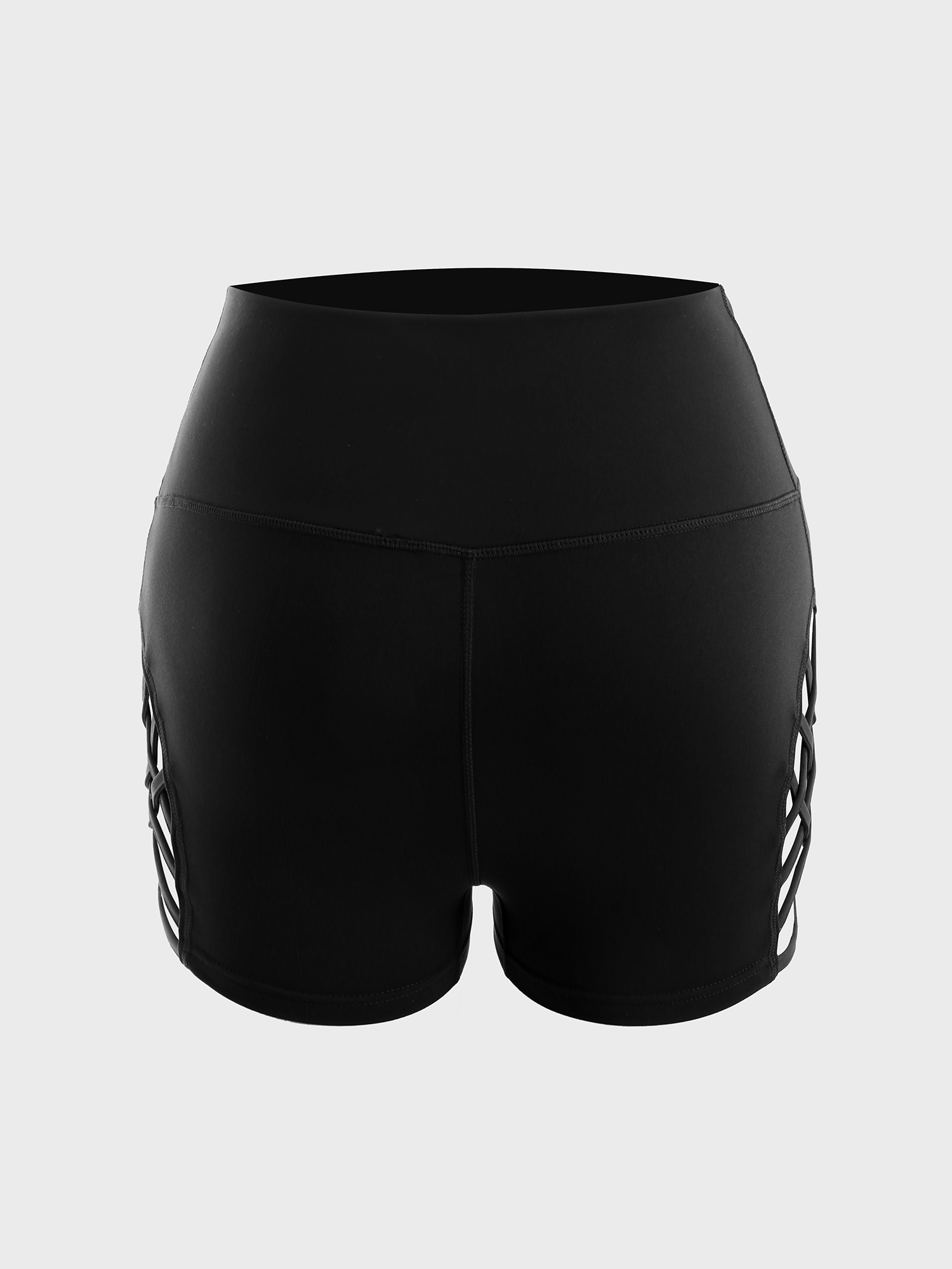 Bold Side Cut-Out Fitness Shorts