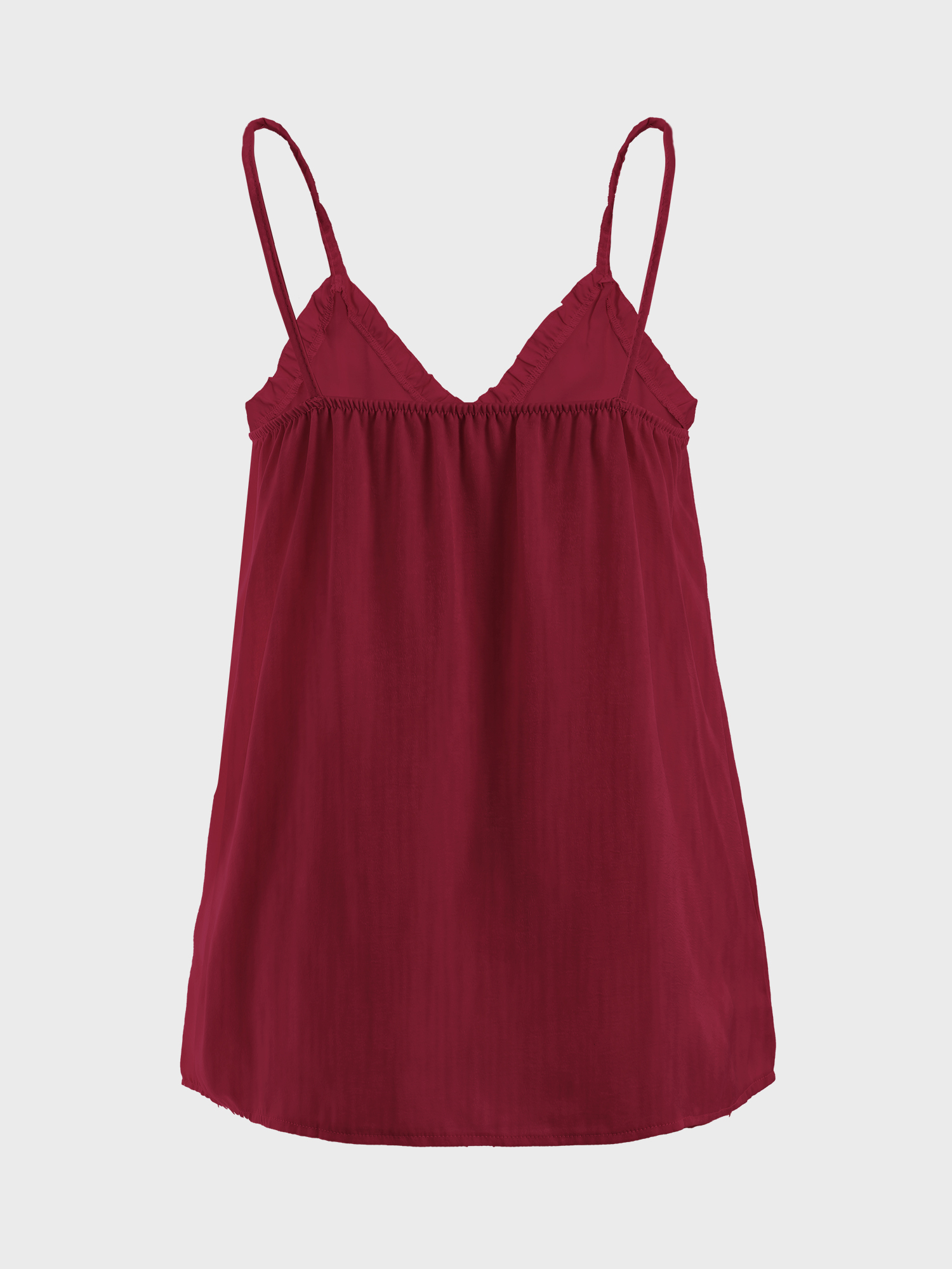 Glamour Ruffle Silk Camisole Top