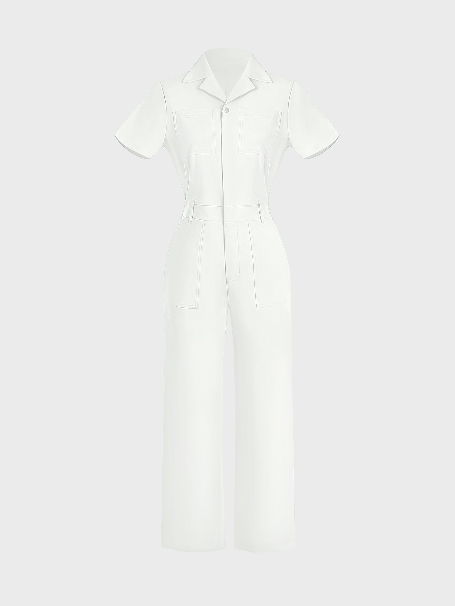 Chic Zip-Up with Button Jumpsuit