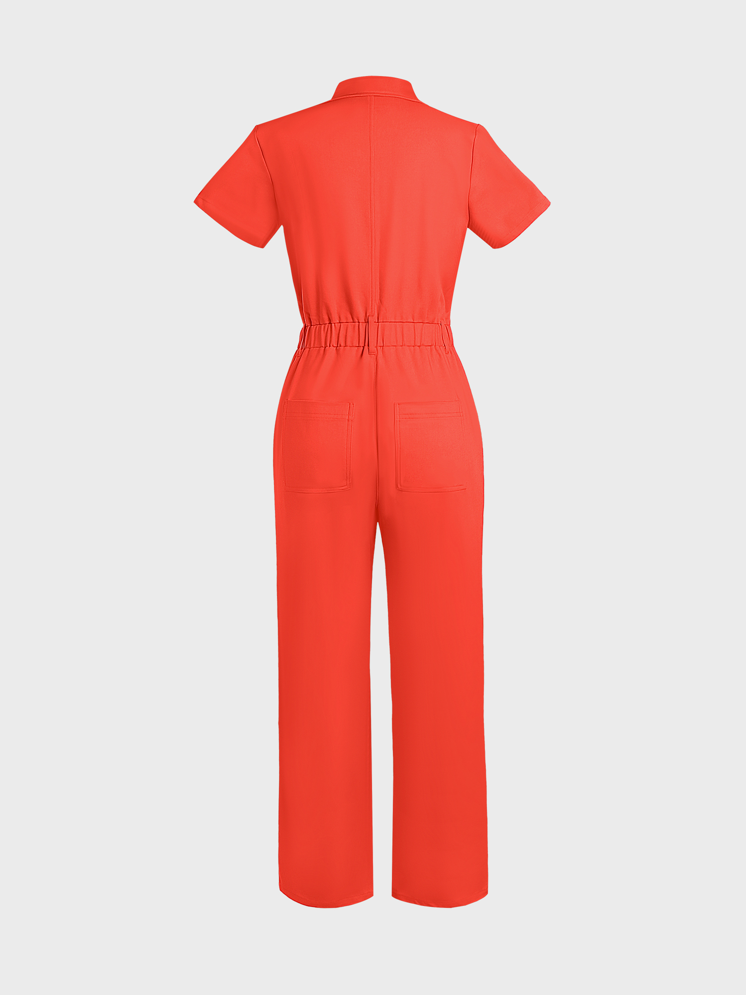 Chic Zip-Up with Button Jumpsuit