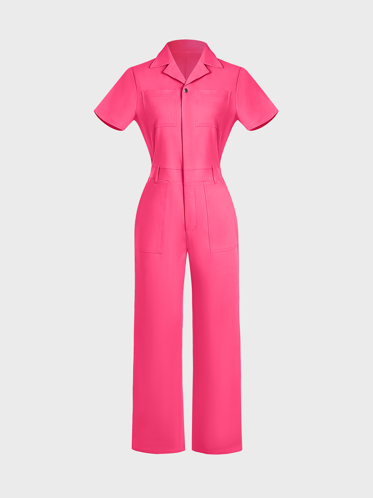 Chic Zip-Up with Button Jumpsuit