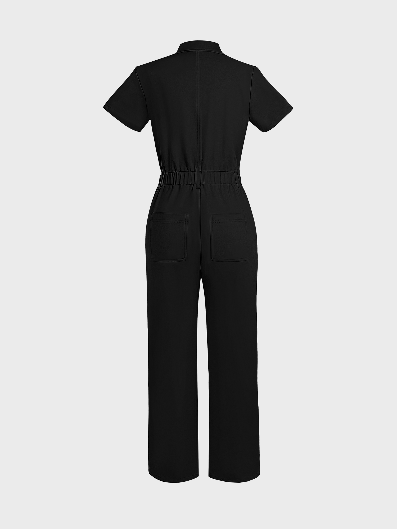 Chic Zip-Up with Button Jumpsuit