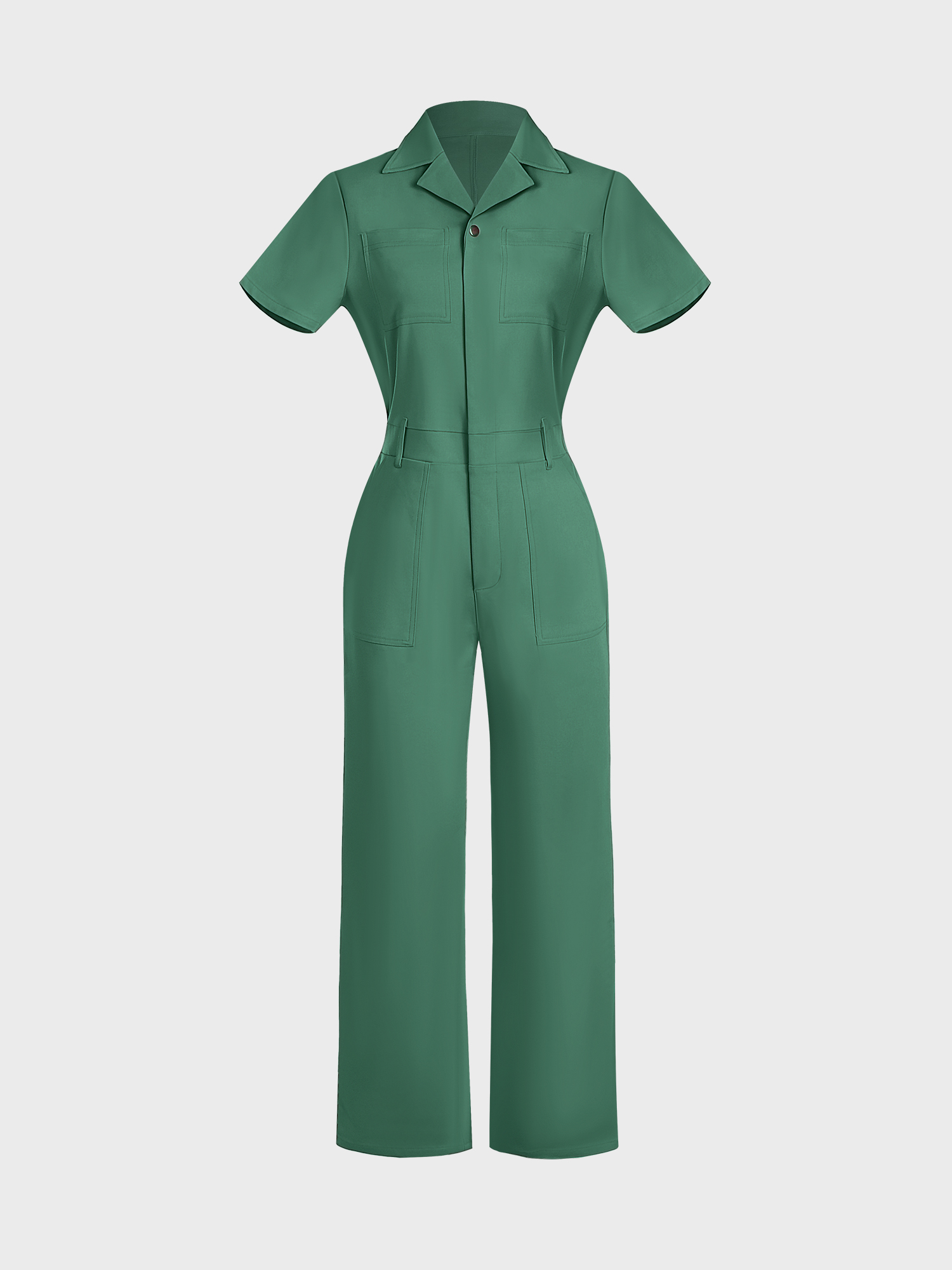 Chic Zip-Up with Button Jumpsuit