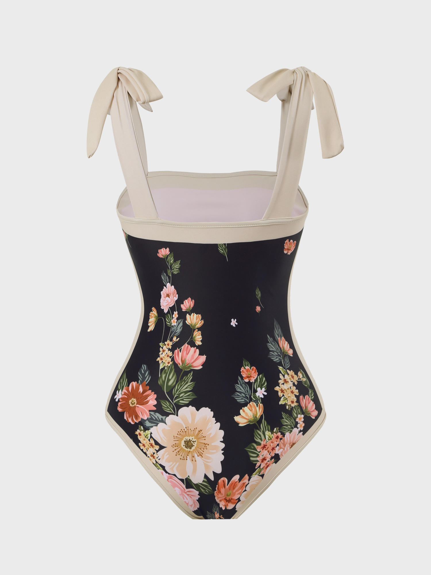 Retro-Like Reversible One-Piece Swimsuit