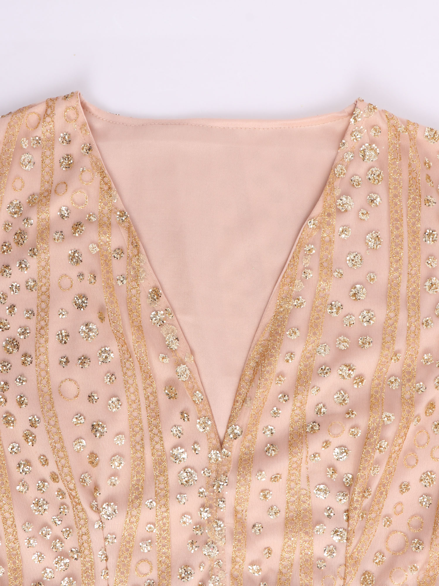 Paillette Deep V Mini Dress