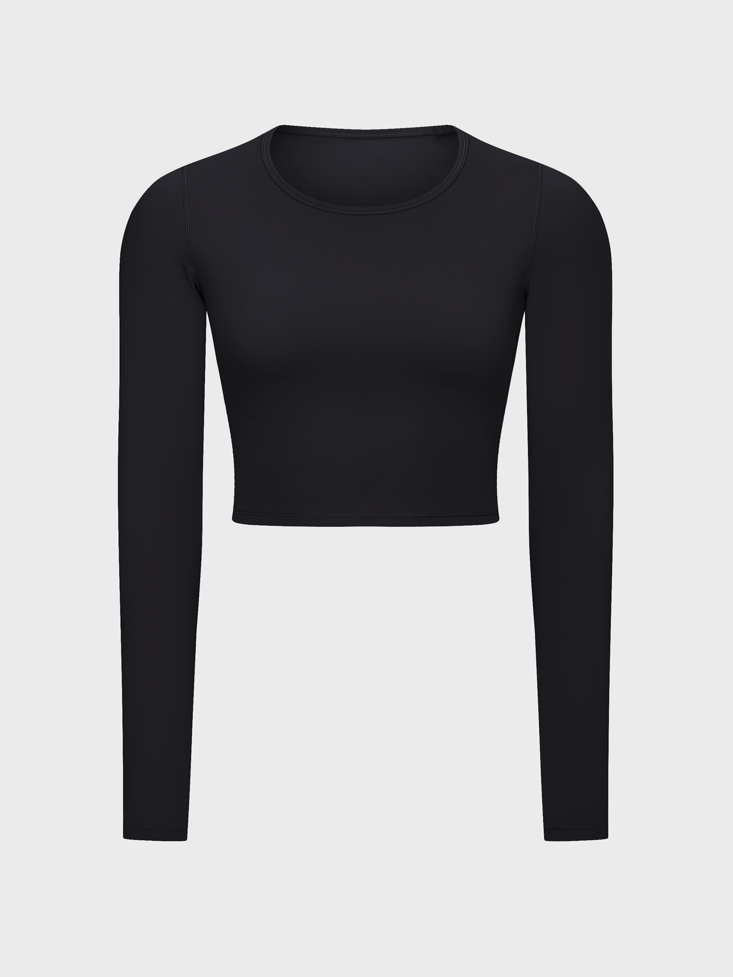 Slim Fit Nude Long Sleeve Yoga Crop Top