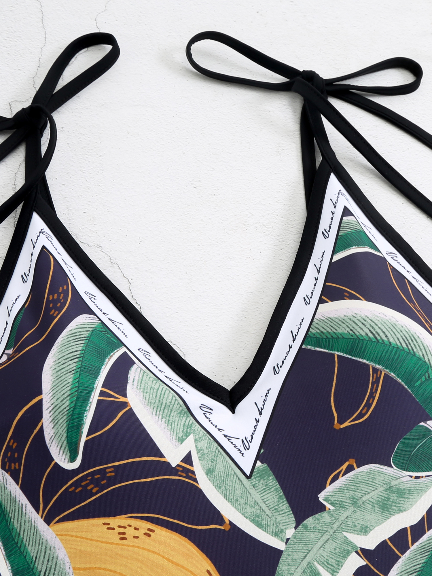 Fancy Banana Leaf Reversible One-Piece Swimsuit