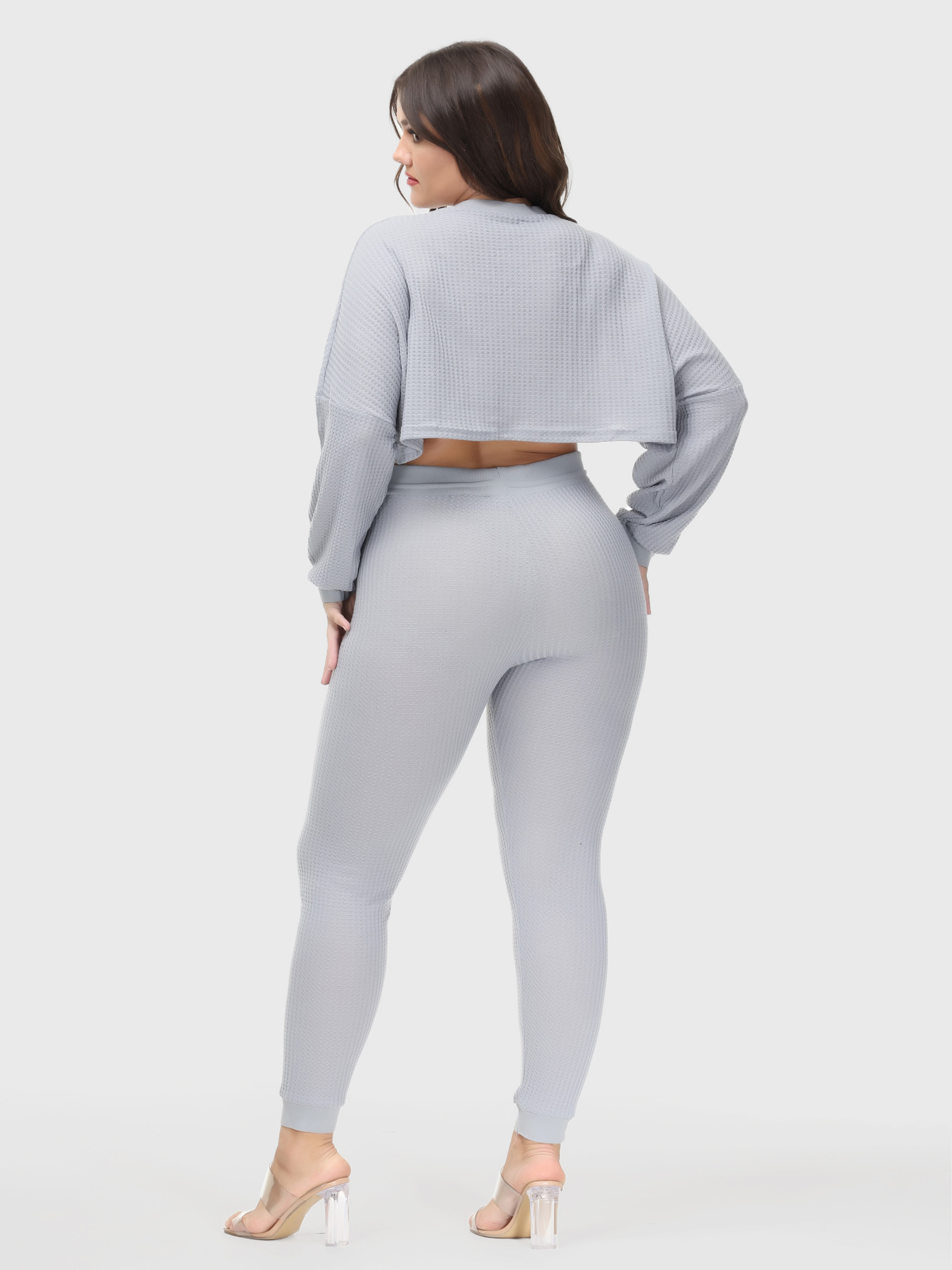 Fashion Loose Casual Waffle 2-piece Set