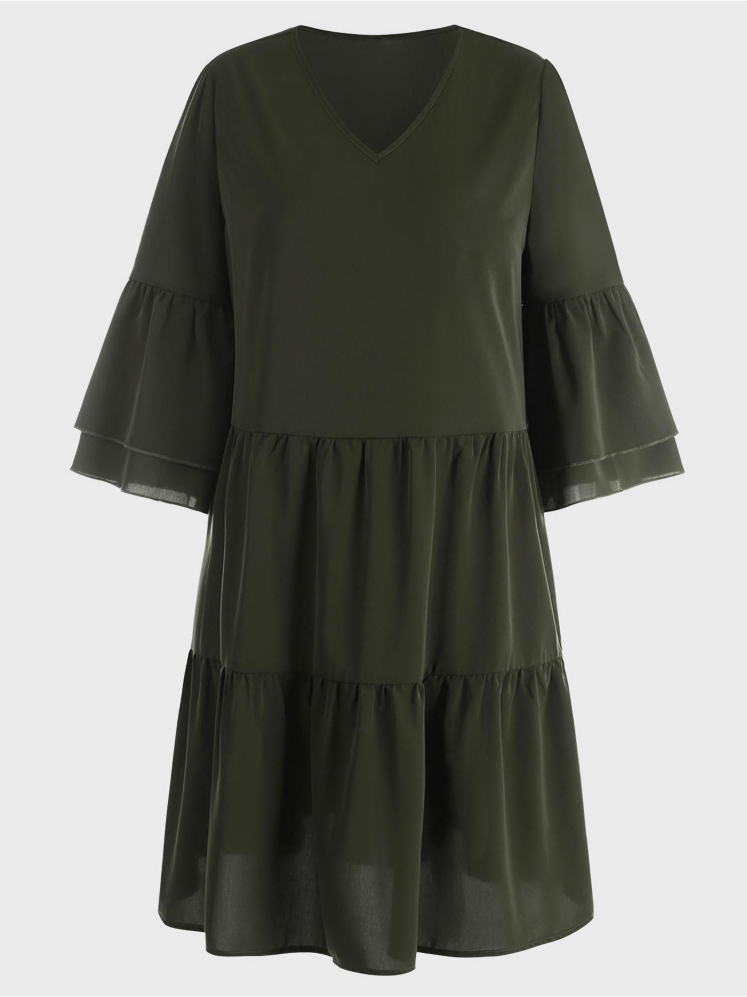 Pared-Down Tiered Mini Dress