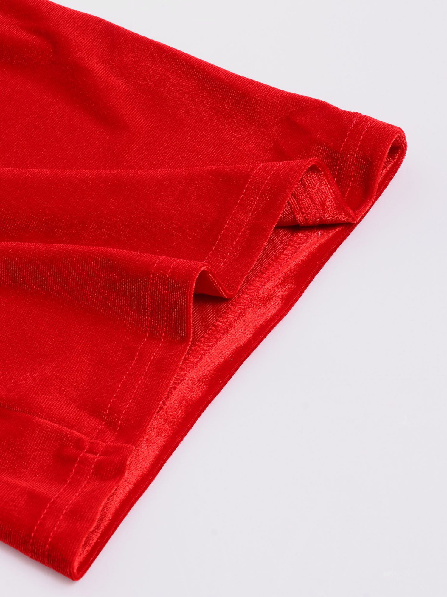 Elastic Vintage Velvet Straight Pants