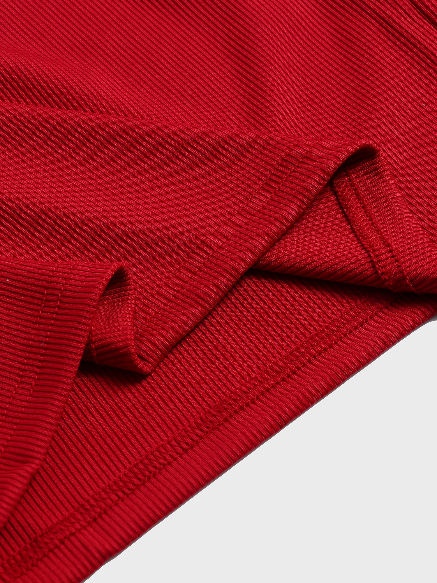 Slim Fit Ribbed Batwing Sleeve Dress