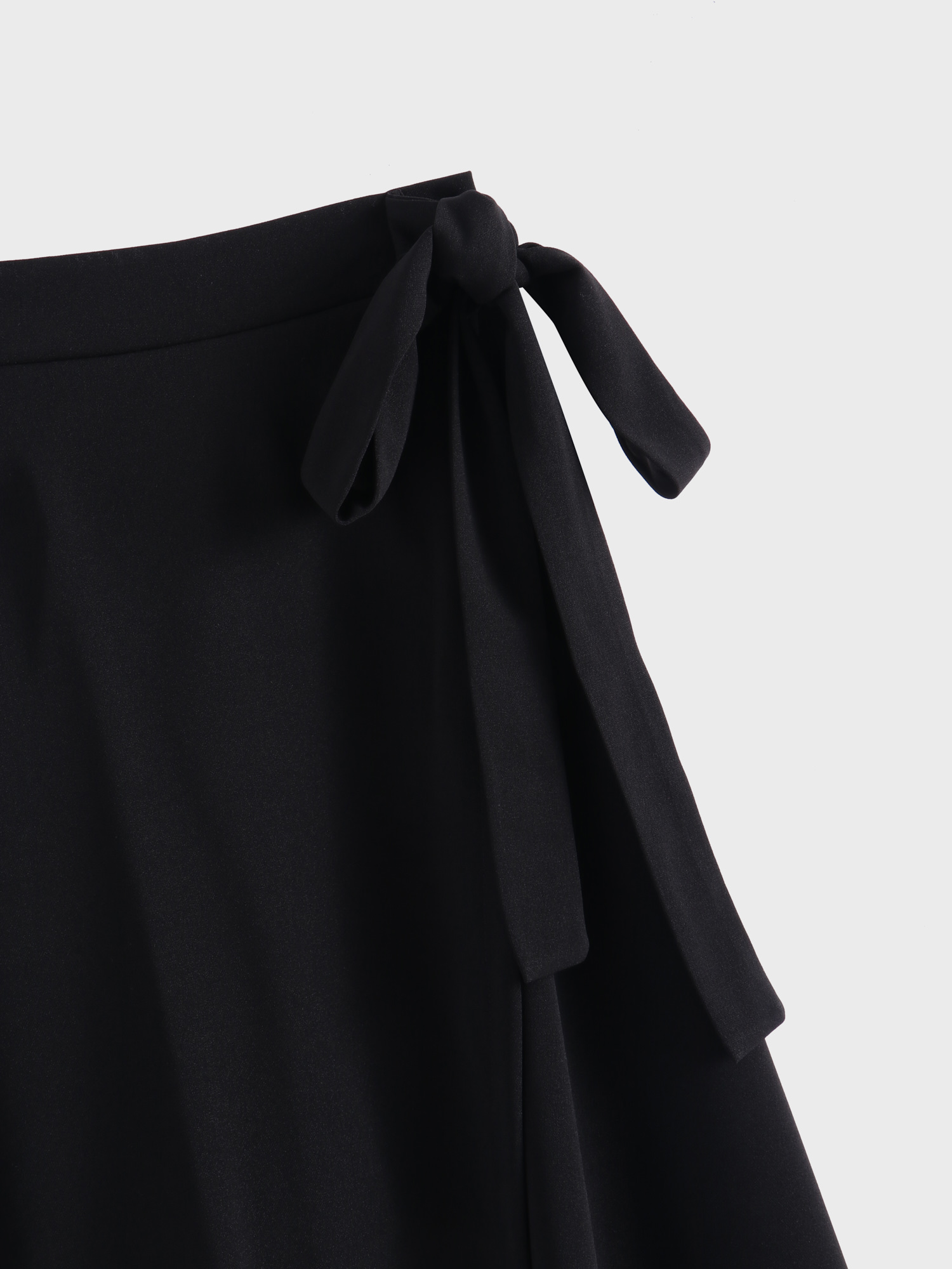 High Waist Tie Chiffon Ruffle Wrap Skirt