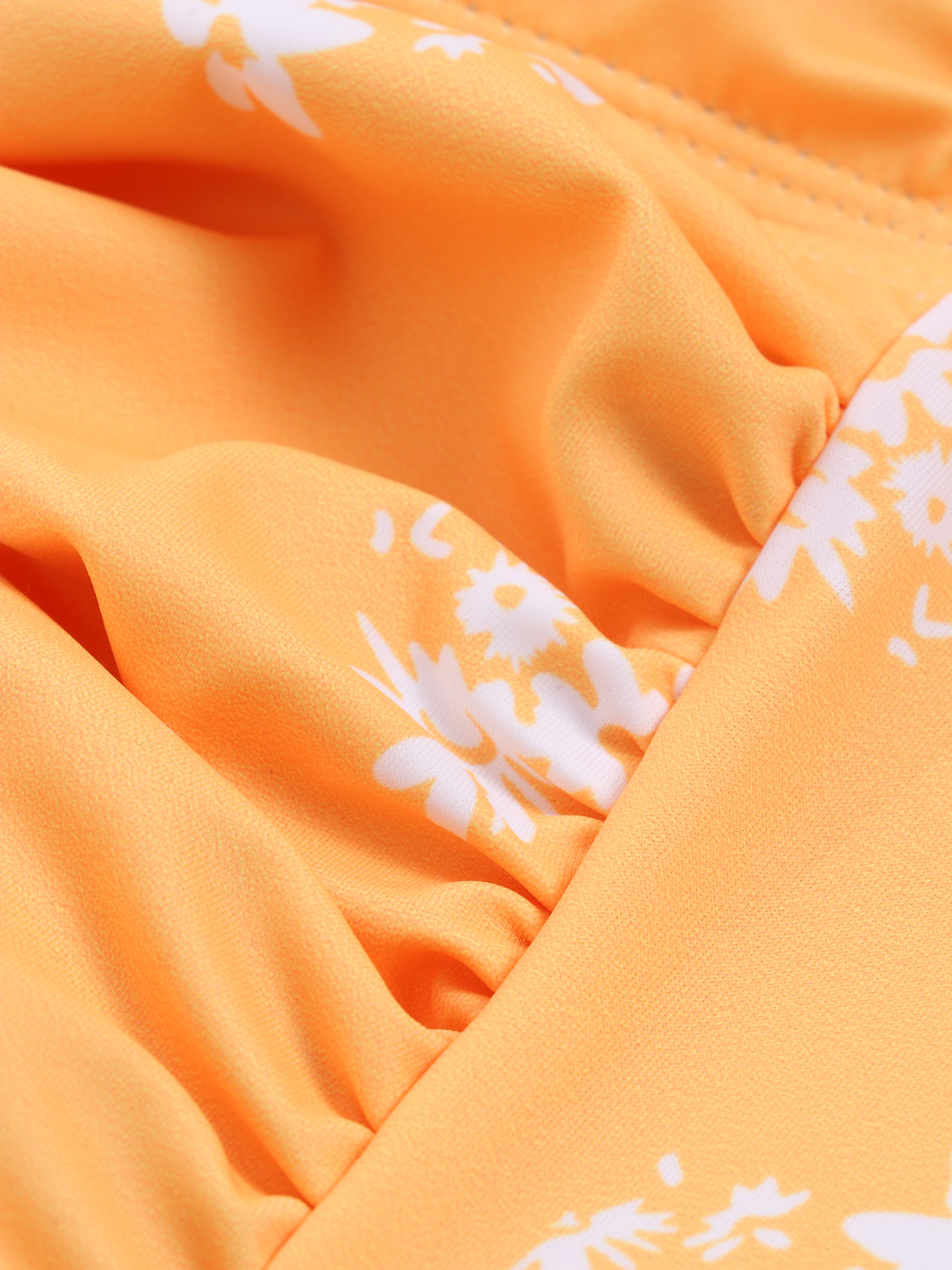 Throwback Girlish Ruching Bust One-Piece Swimsuit