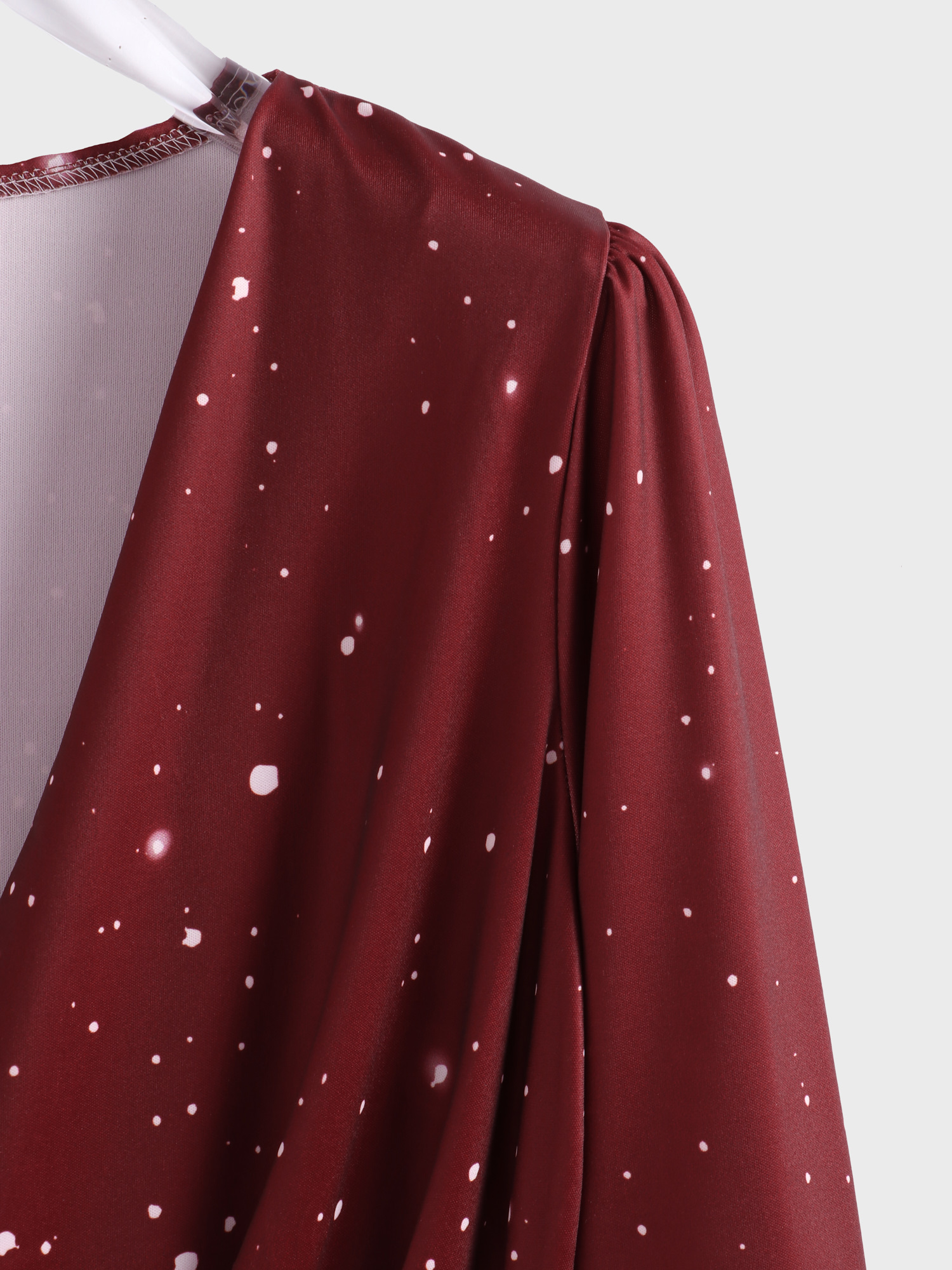 Deep-V Tiered Pleated Star Dress