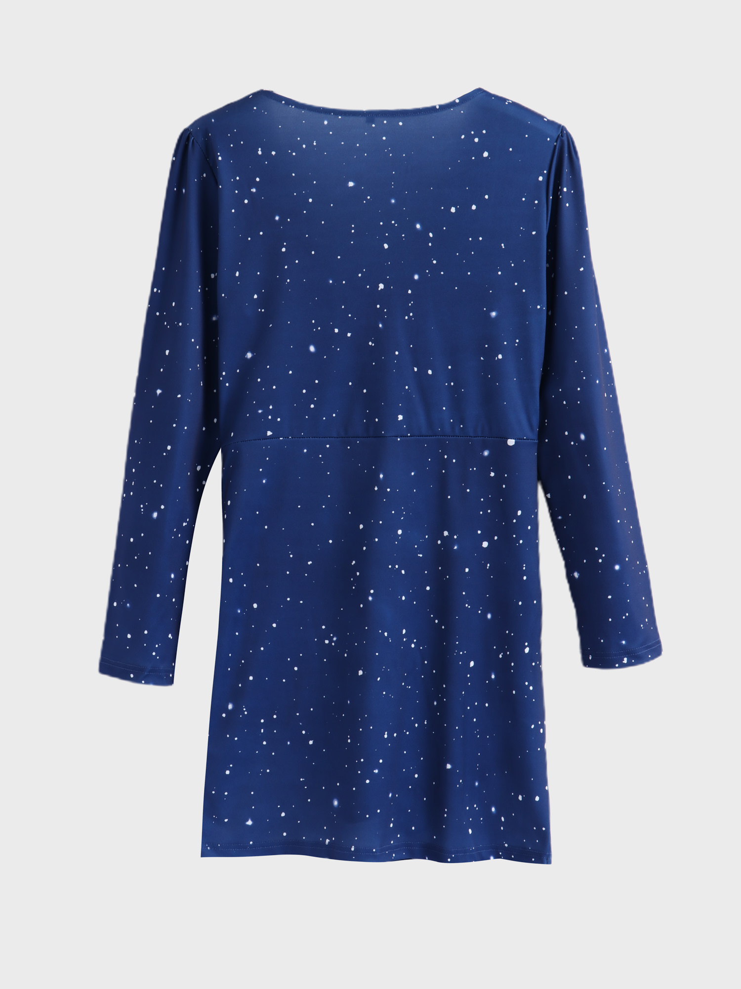 Deep-V Tiered Pleated Star Dress