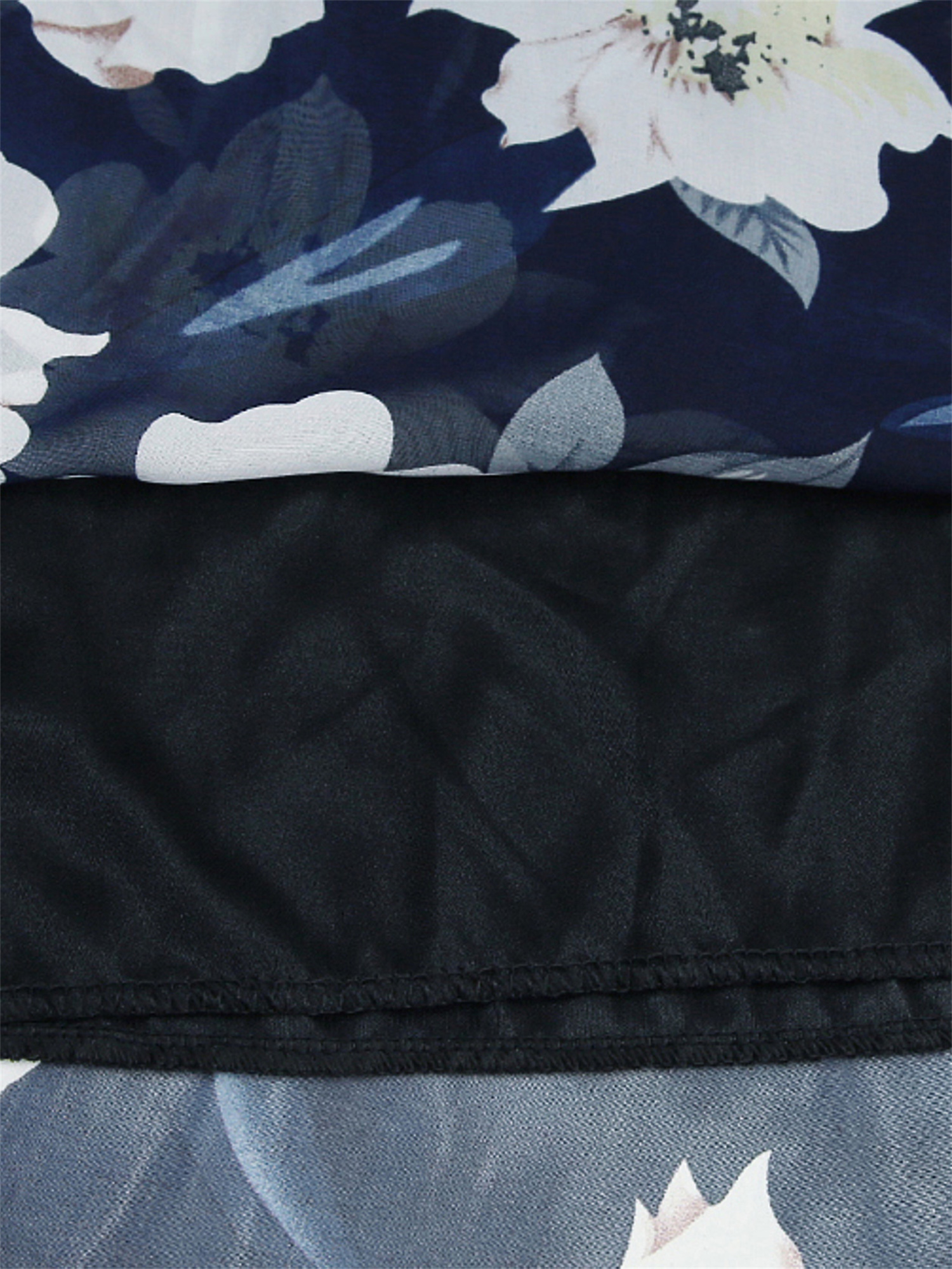 Floral Tie Ruffle Skirt