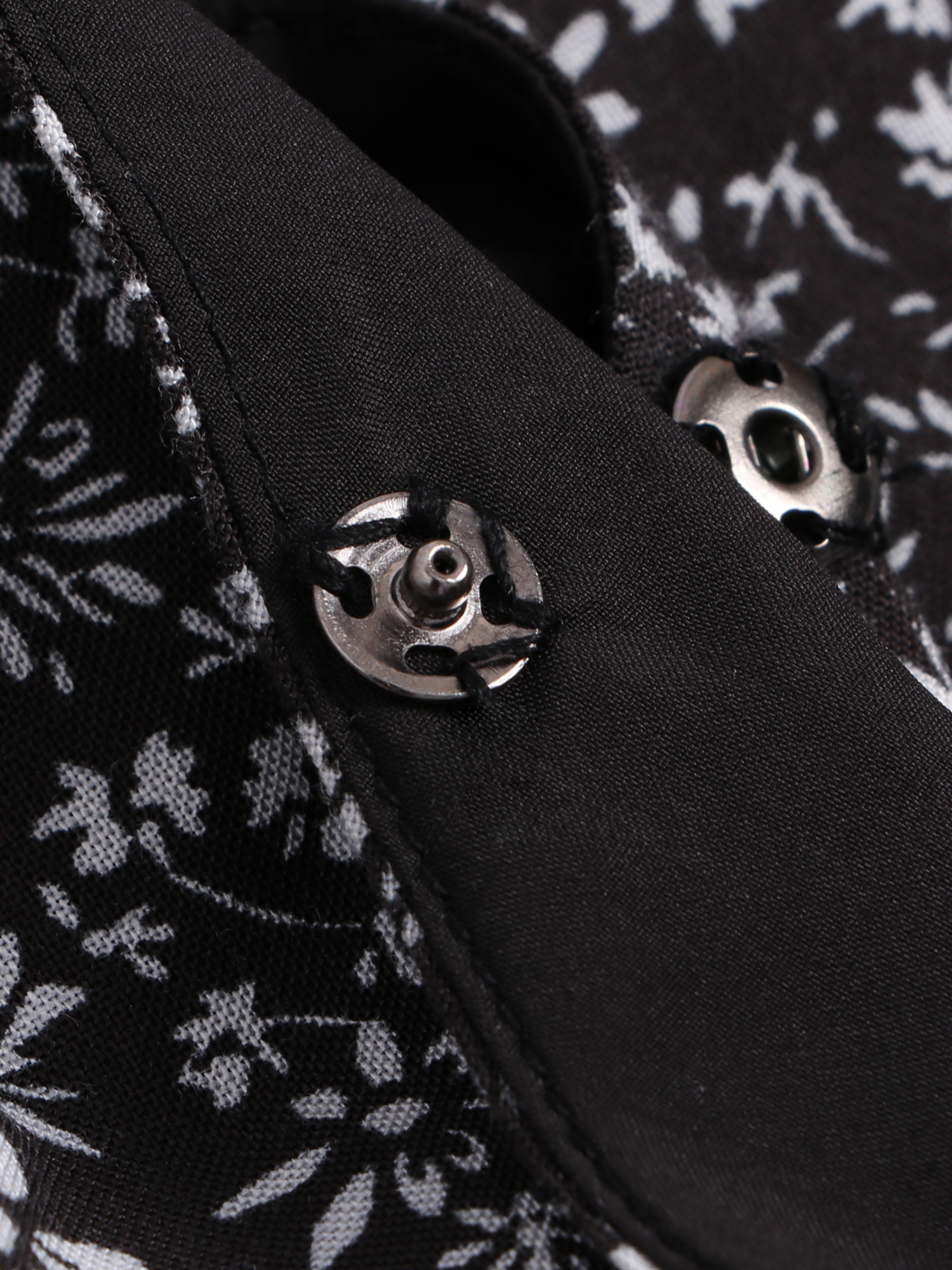 V-Neck Elastic Waist Floral Dress