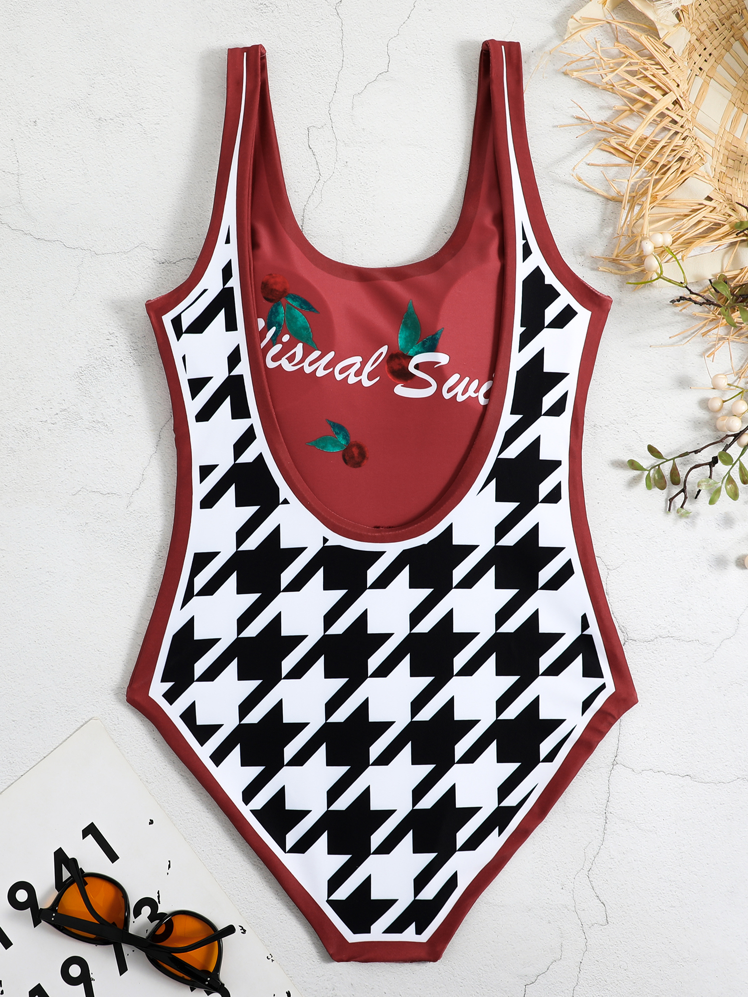 Reversible U-Neck One-Piece Swimsuit