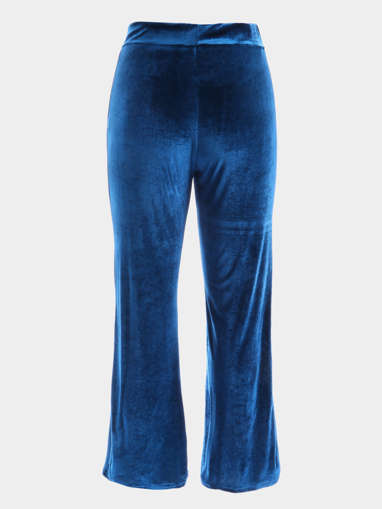 Elastic Vintage Velvet Straight Pants