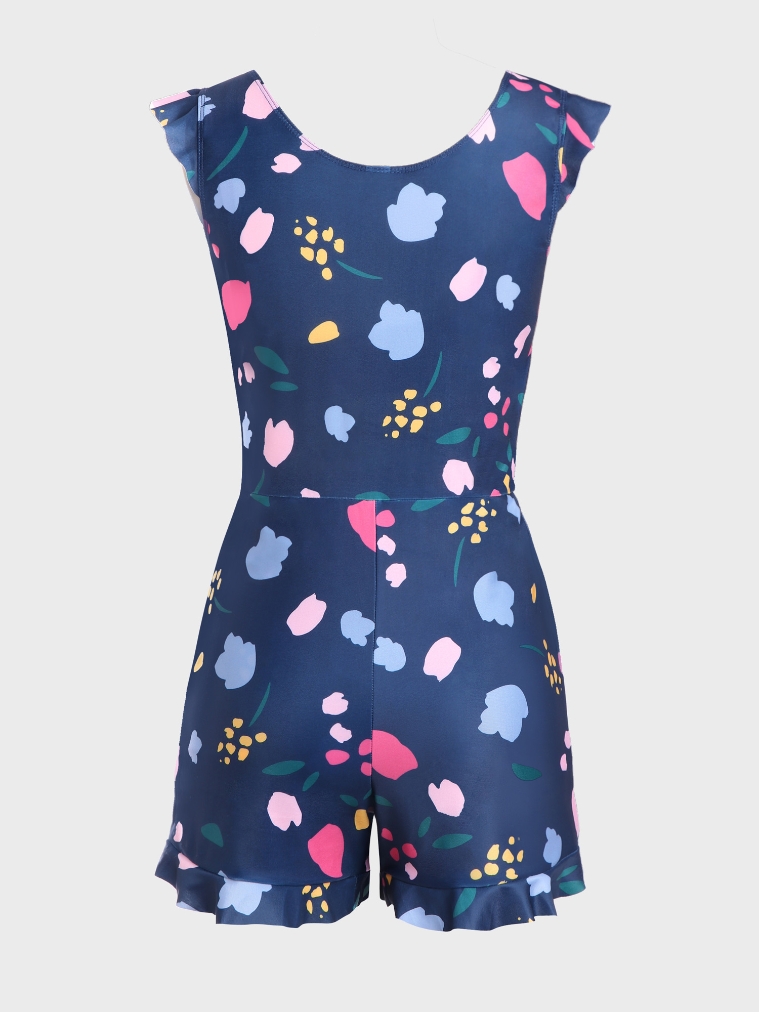 Bouquet Built-in Bra Swim Romper