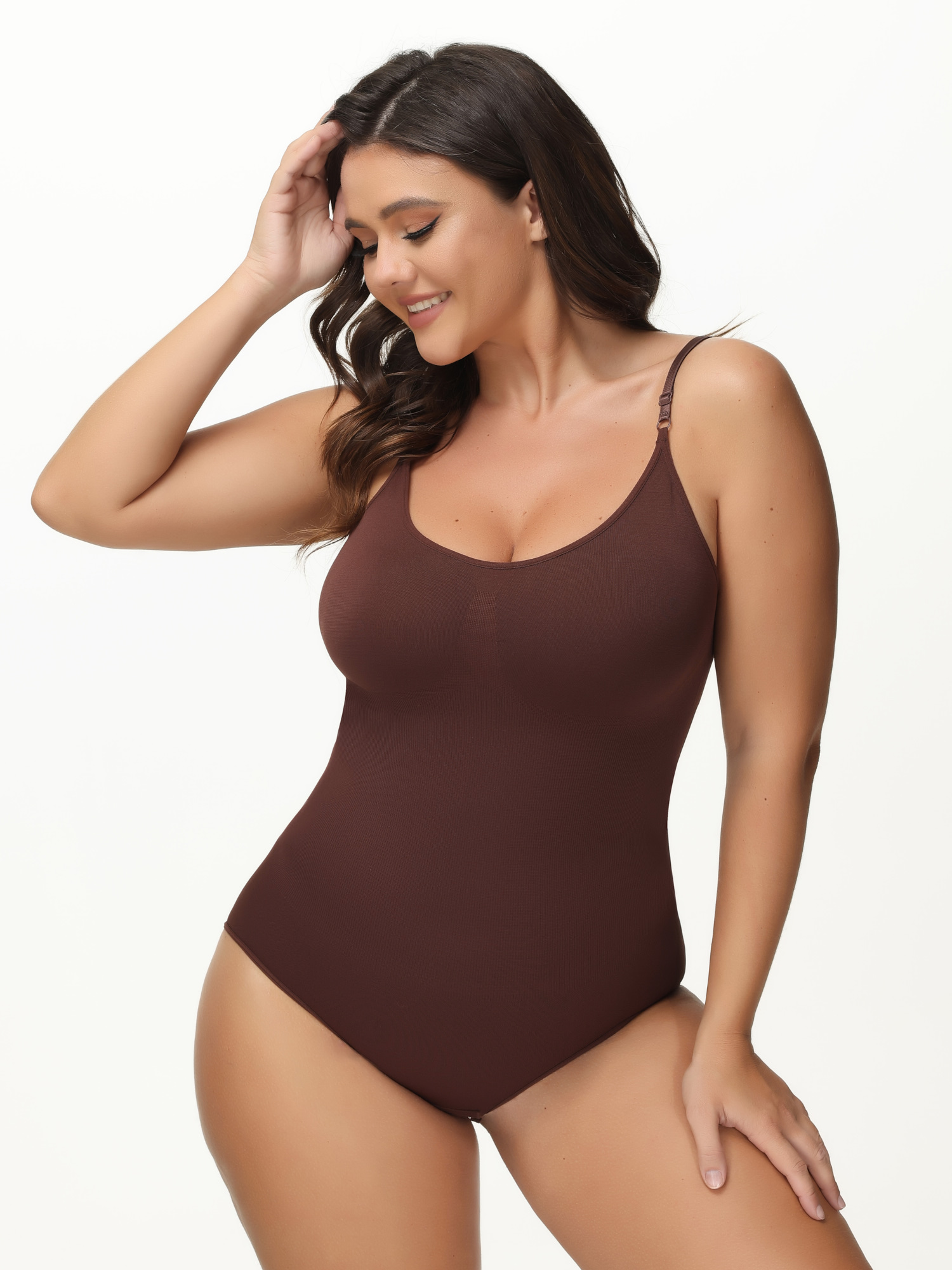 Ribbed Hip Lifting Shapewear Bodysuit