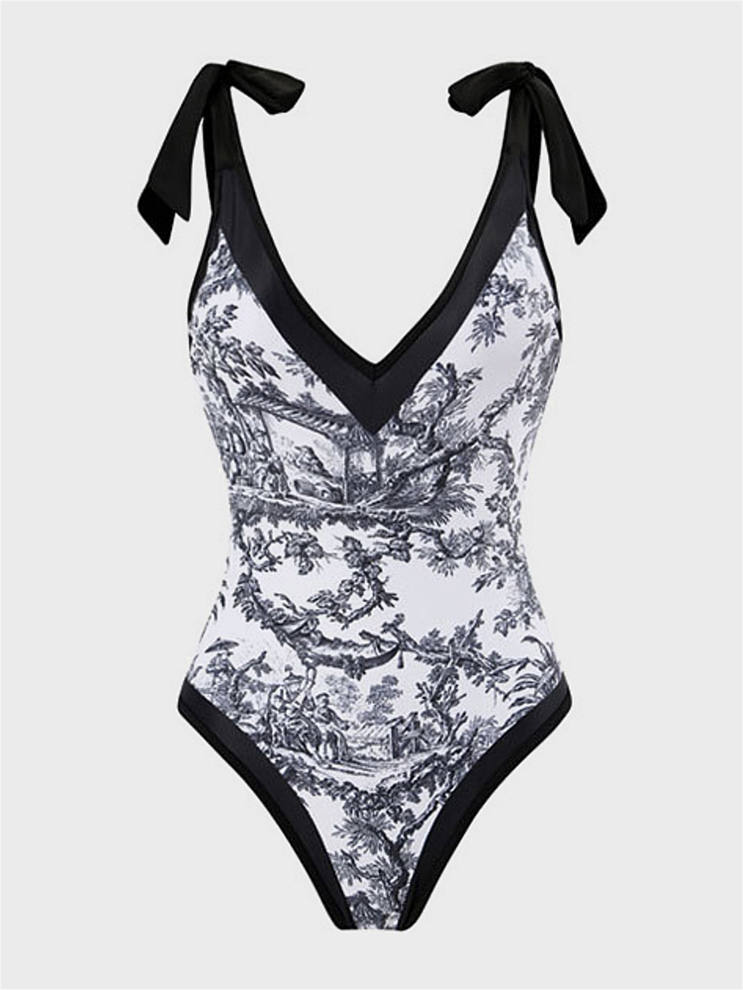 Minimalism  Black-White Swim Set