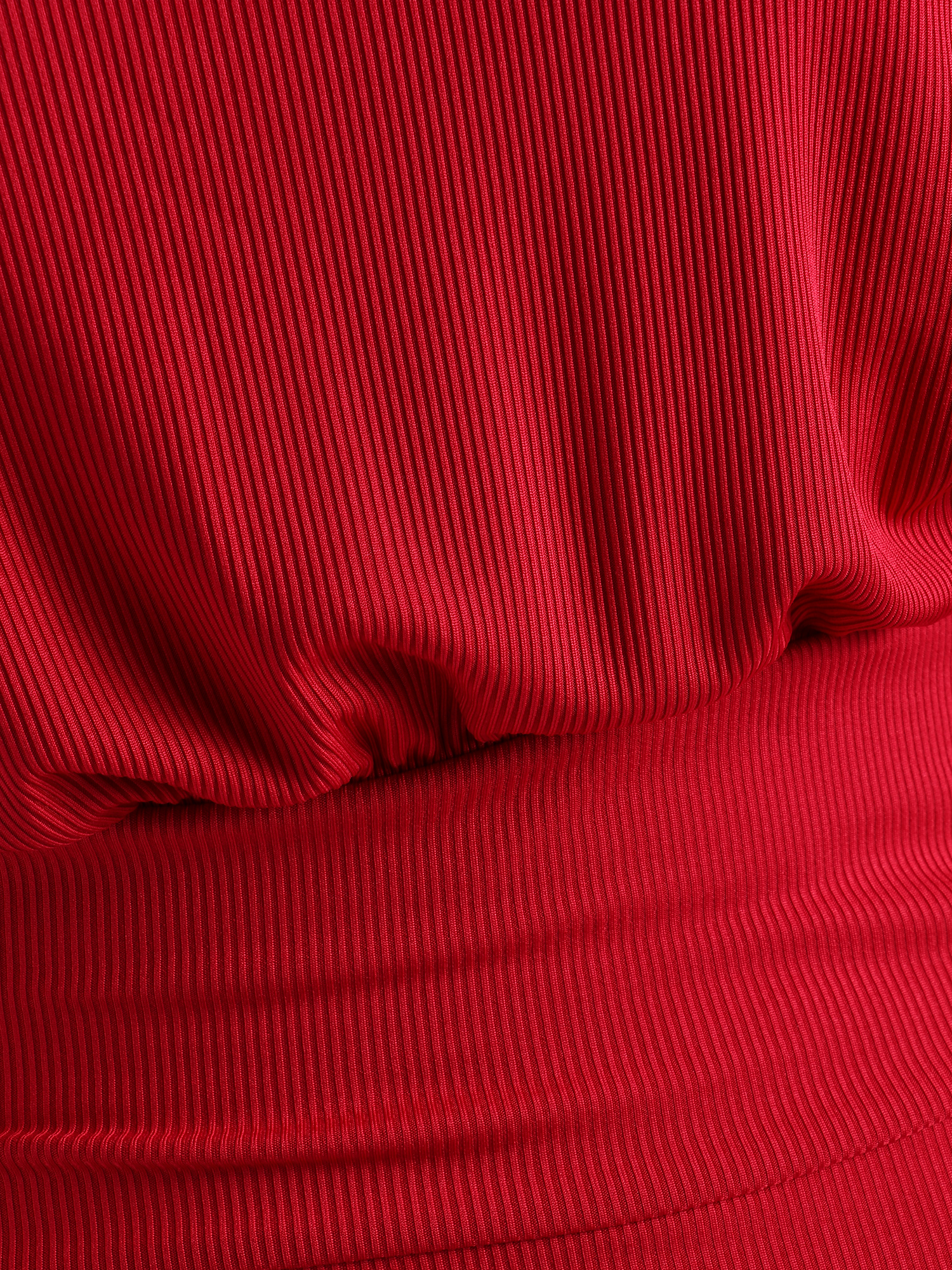 Slim Fit Ribbed Batwing Sleeve Dress