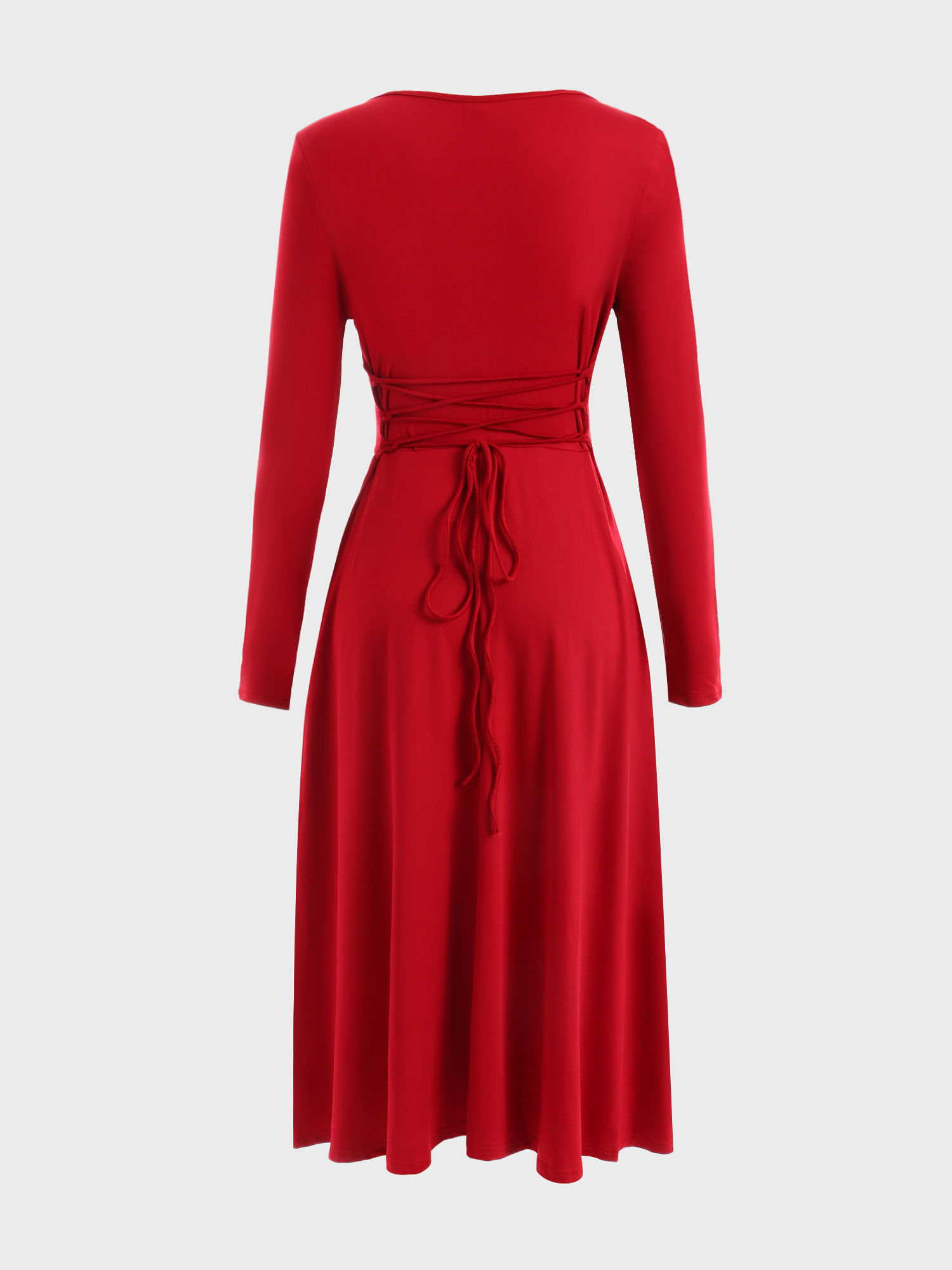 Flattering Drawstring Midi Dress