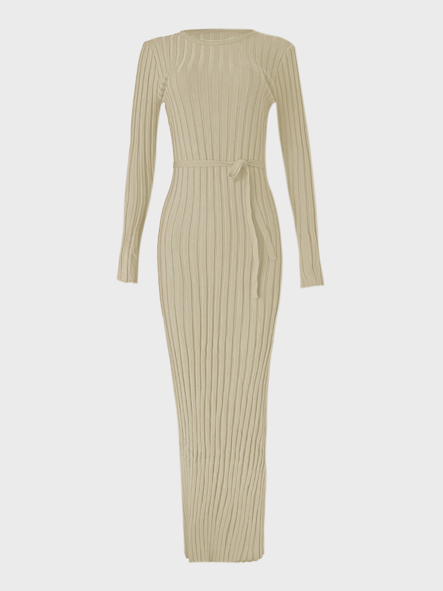 Graceful Ribbed Knit Dress