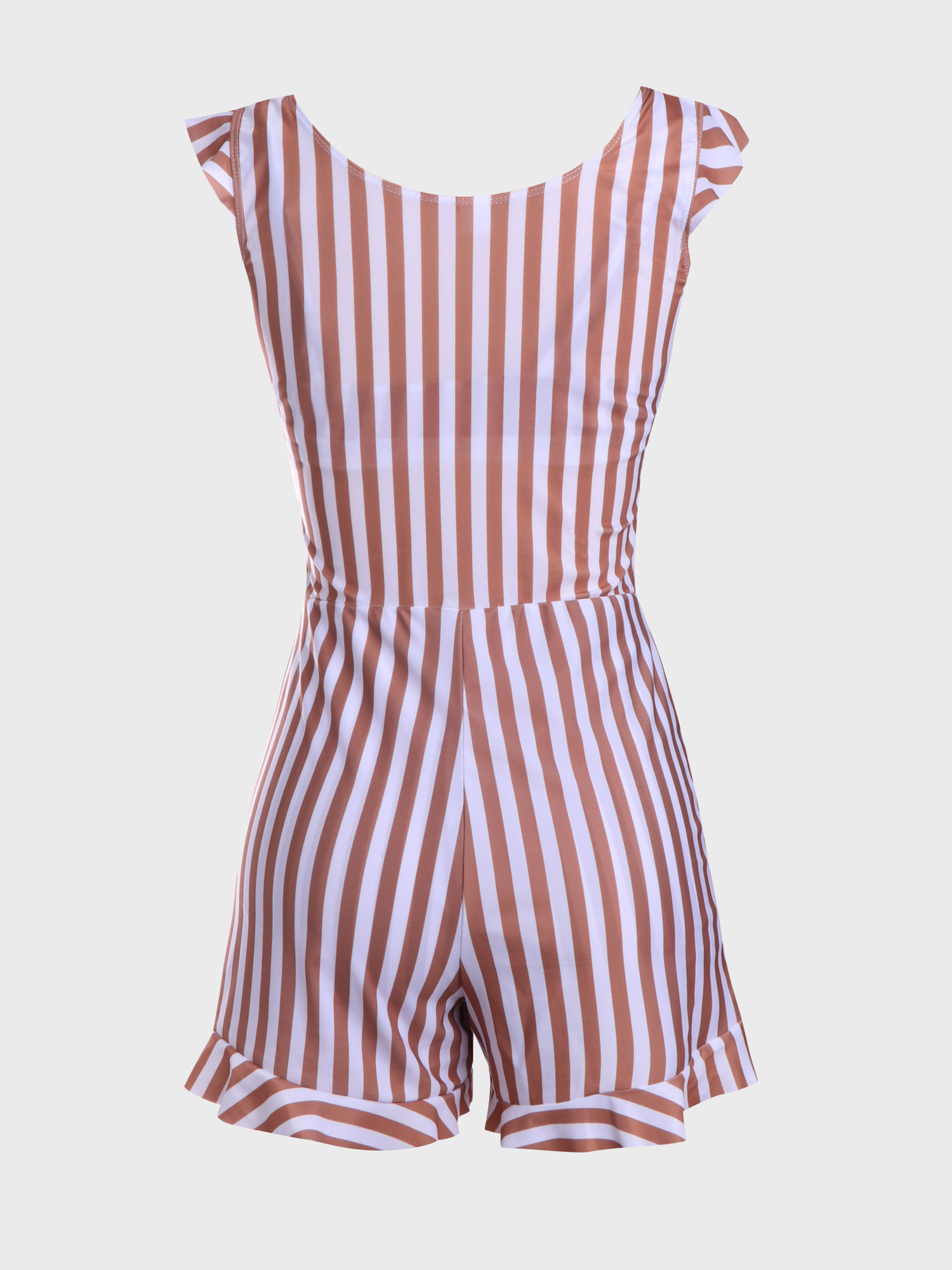 Vintage Stripes V-Neck Swim Romper