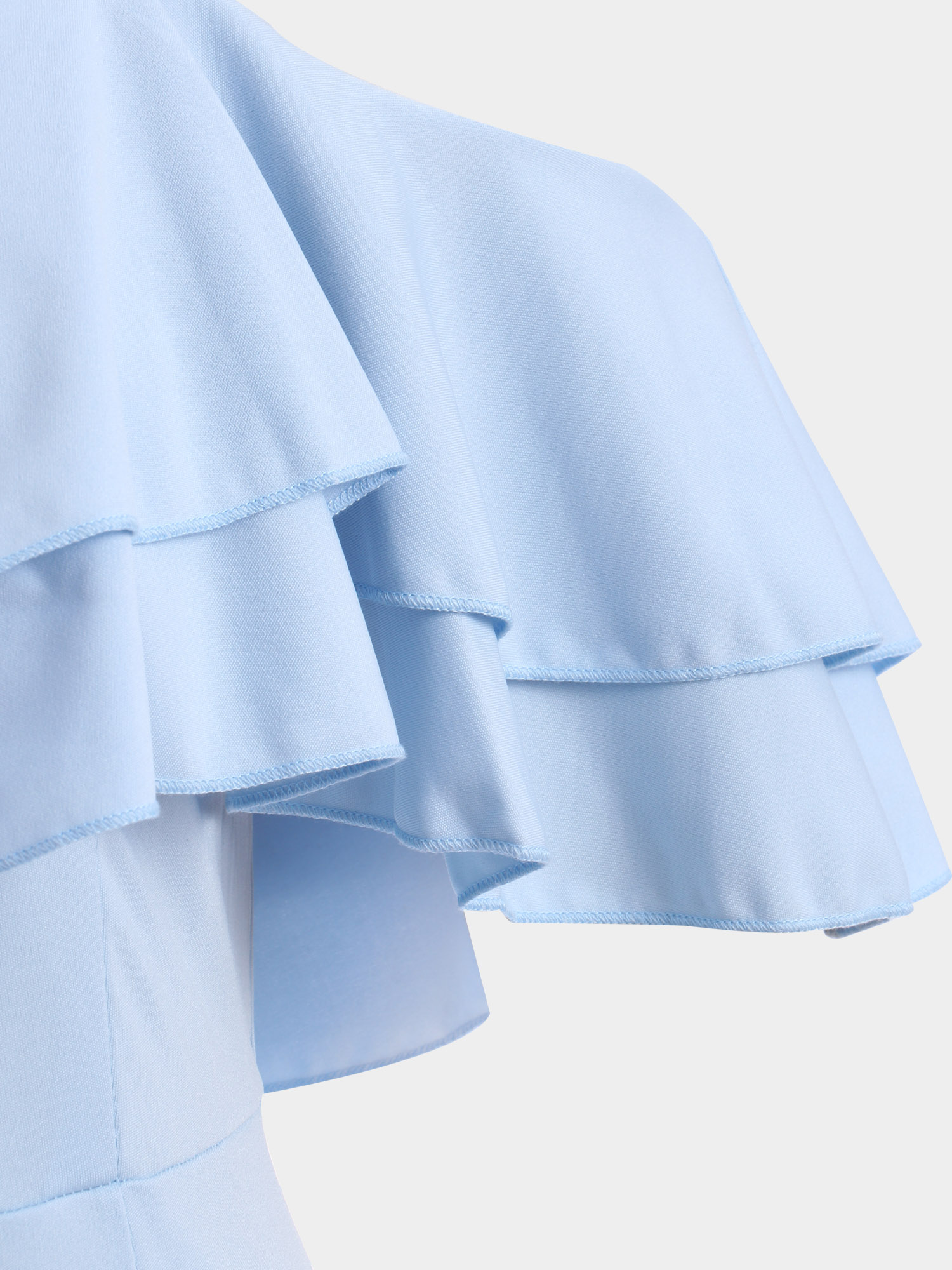Baby Blue Elegant Dress with Side Split