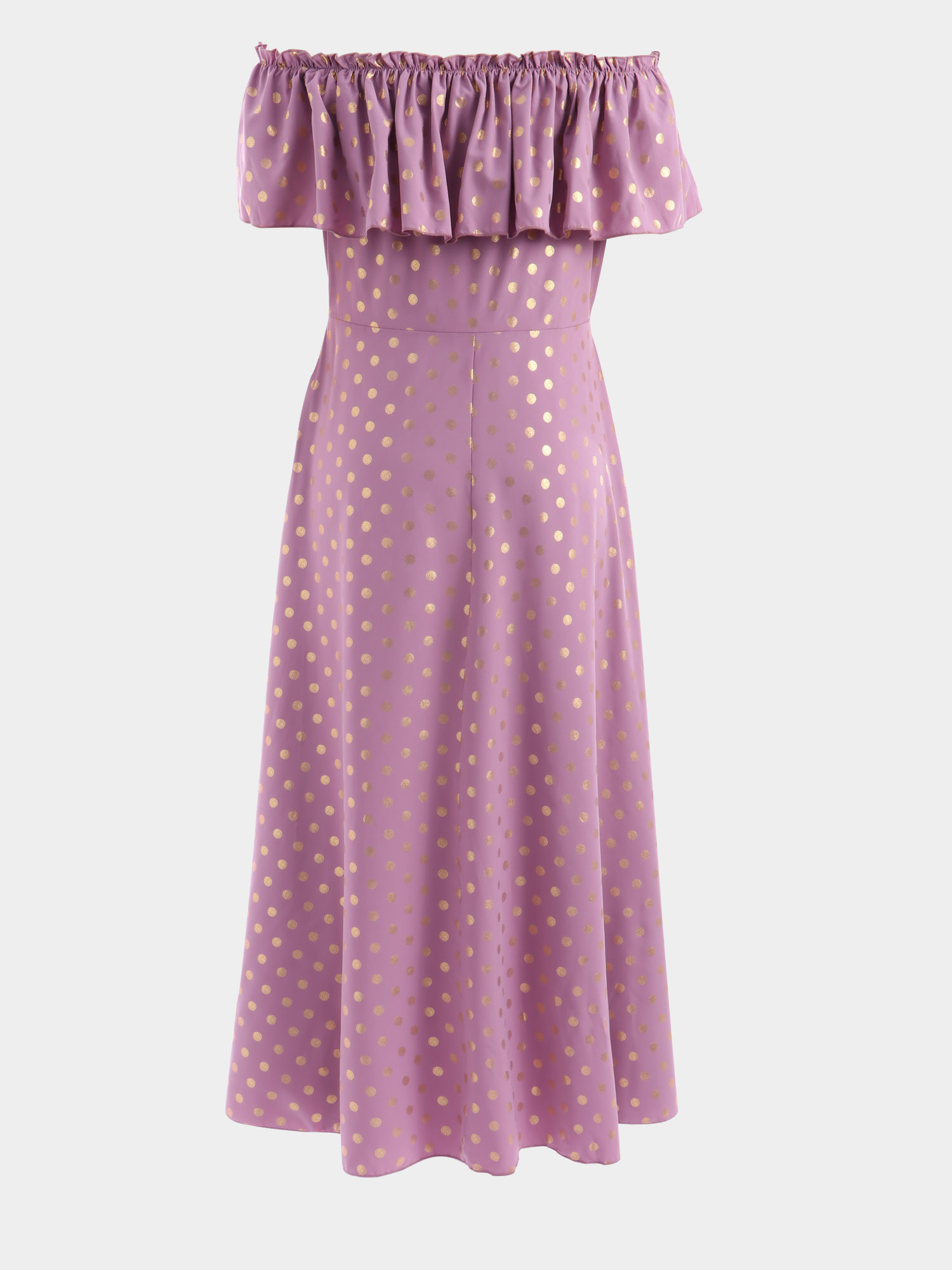 Metallic Dot One Shoulder Dress