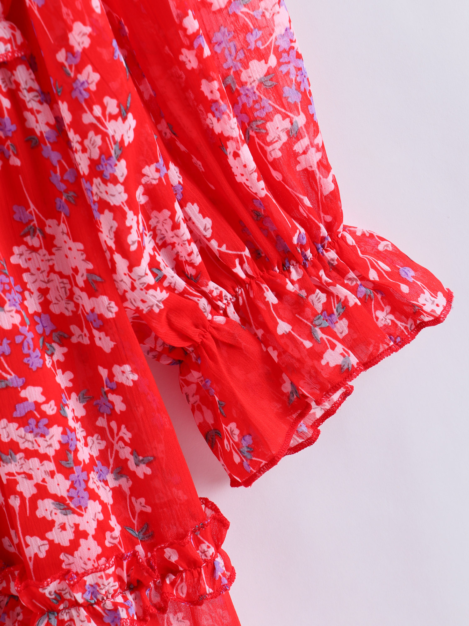 Spring Floral Tiered Mini Dress