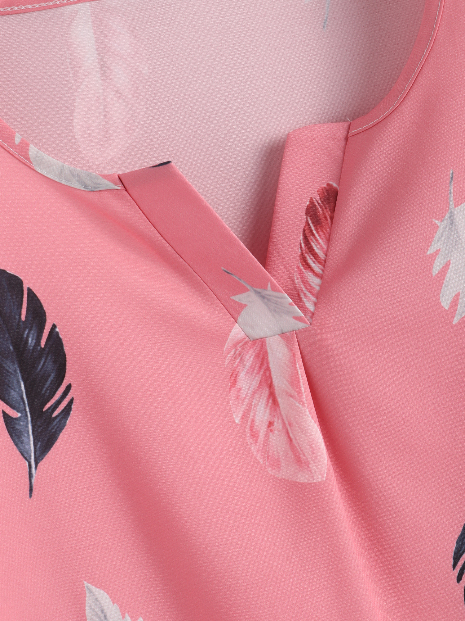 Posh Feather V-Neck Top