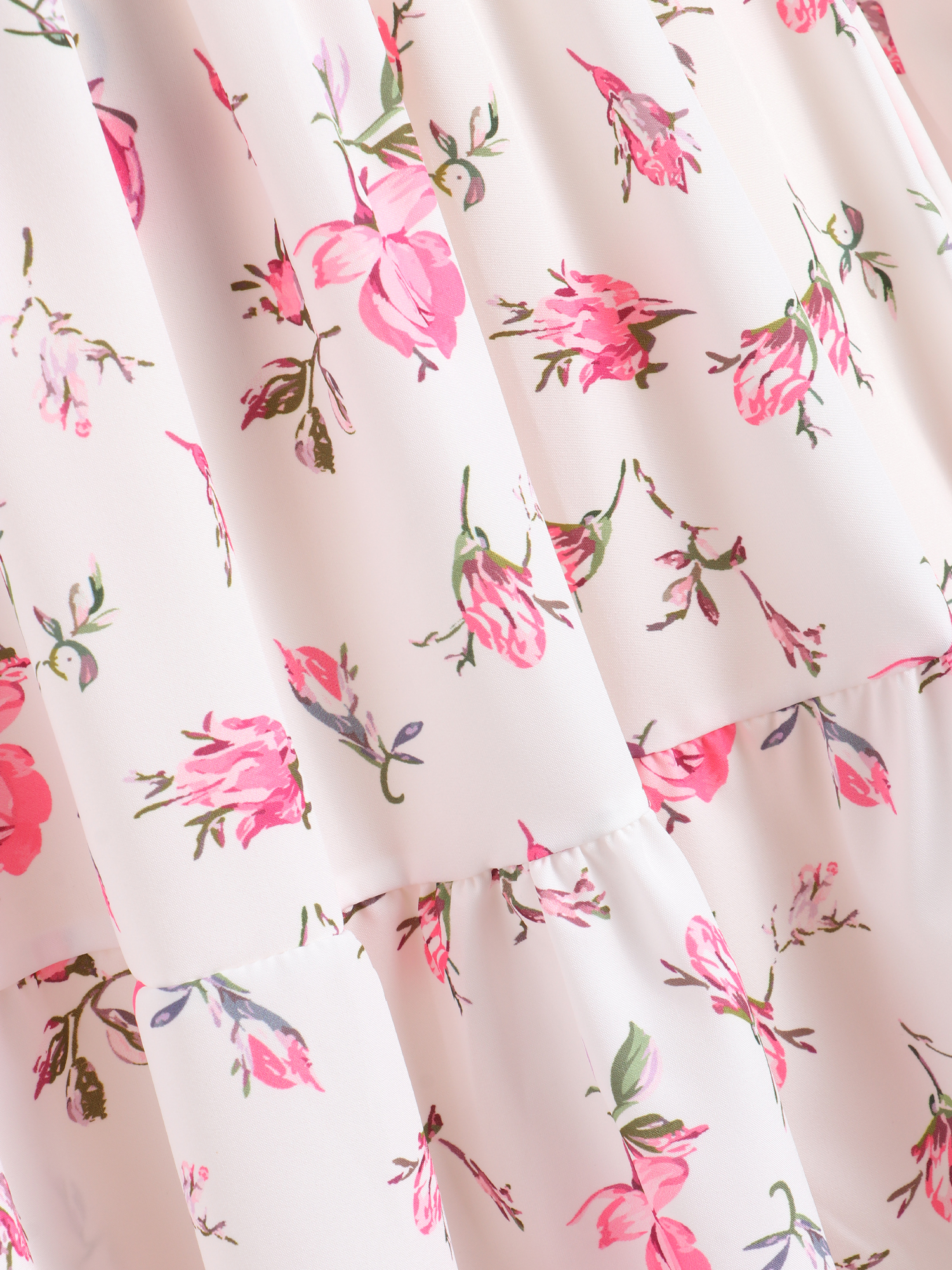 Sweet Rose Plunge-V Mini Dress