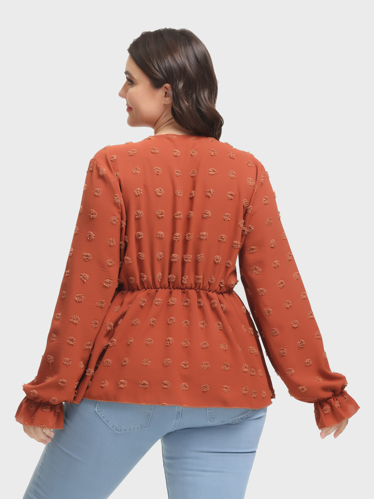 Boho V-Neck Flared Long Sleeve Blouse